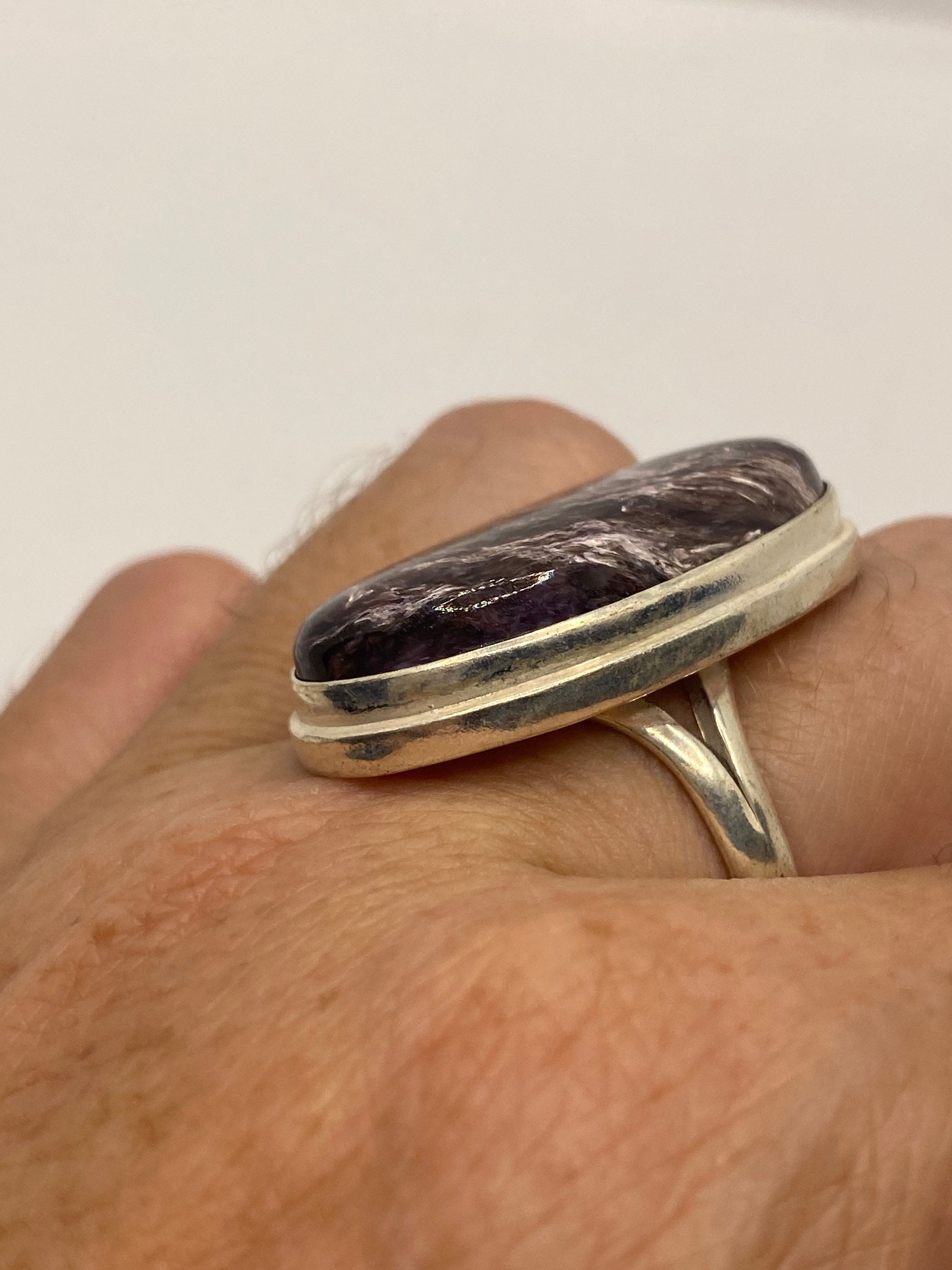 Vintage Purple Genuine Chourite Ring
