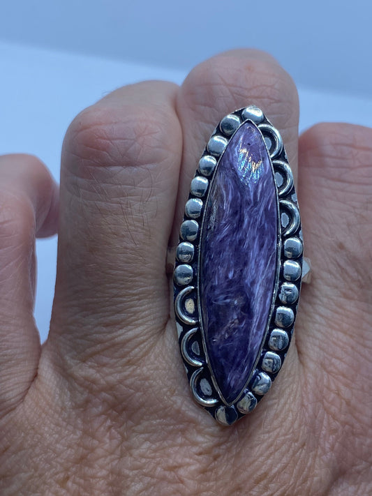 Vintage Purple Genuine Chourite Ring