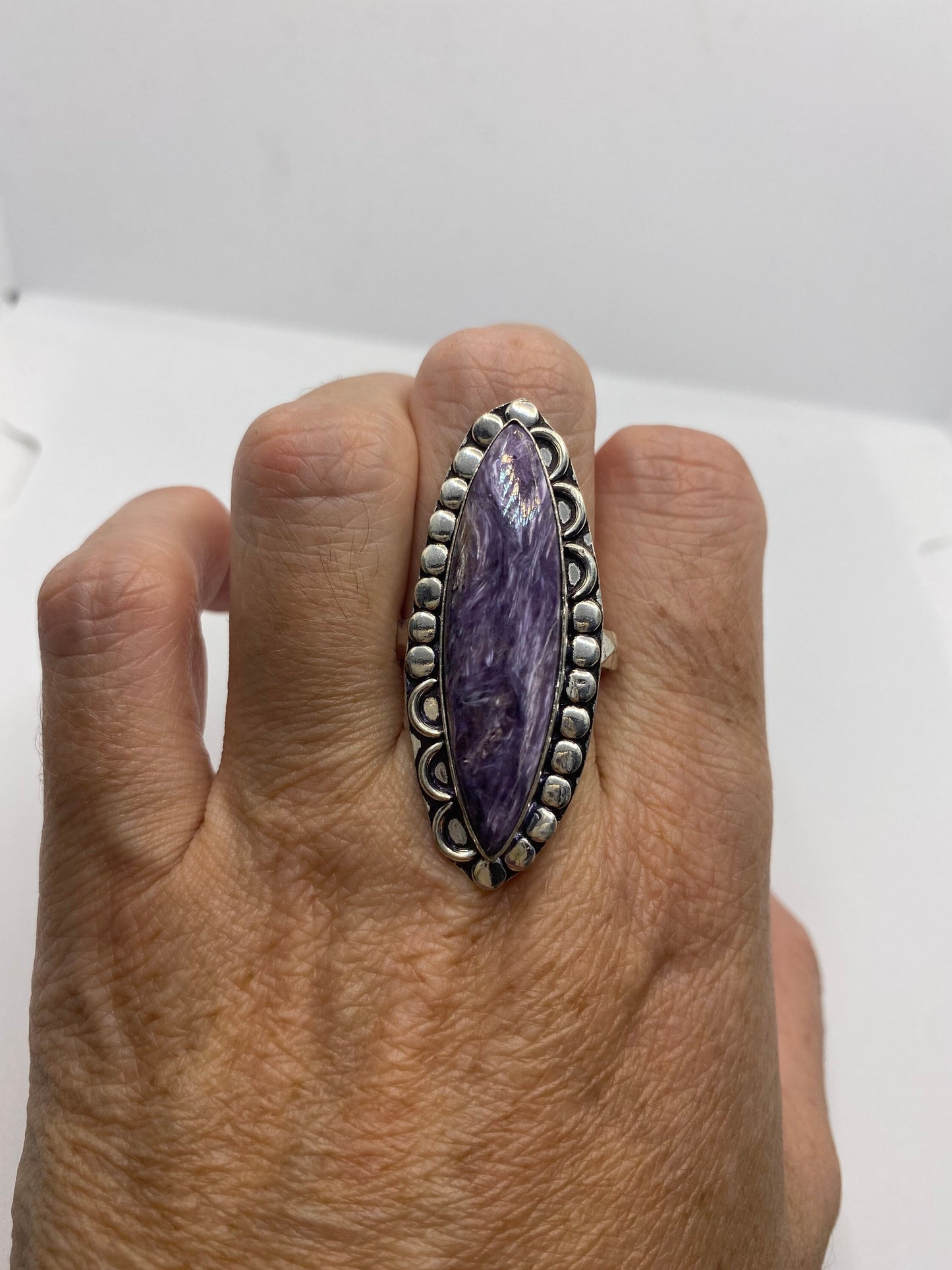 Vintage Purple Genuine Chourite Ring