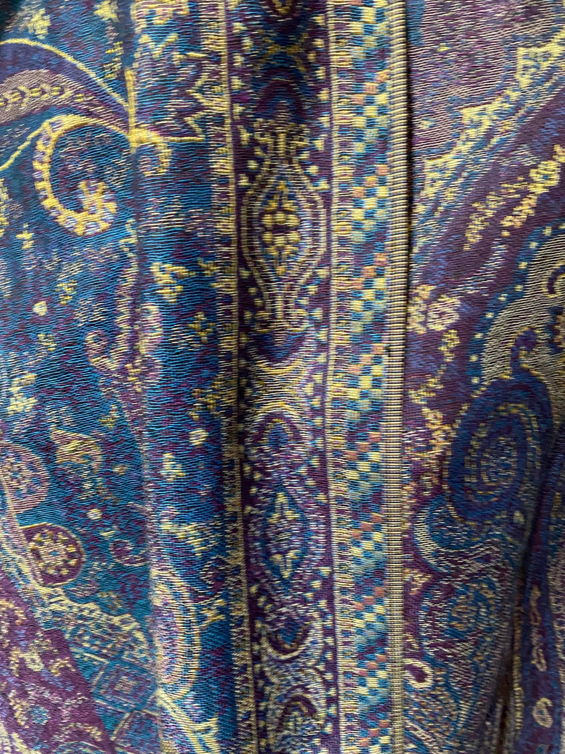 Jamawar Paisley Brocade Pashmina Scarf Wrap Shawl