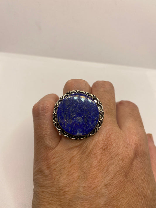 Vintage Blue Genuine Lapis Lazuli Cocktail Ring