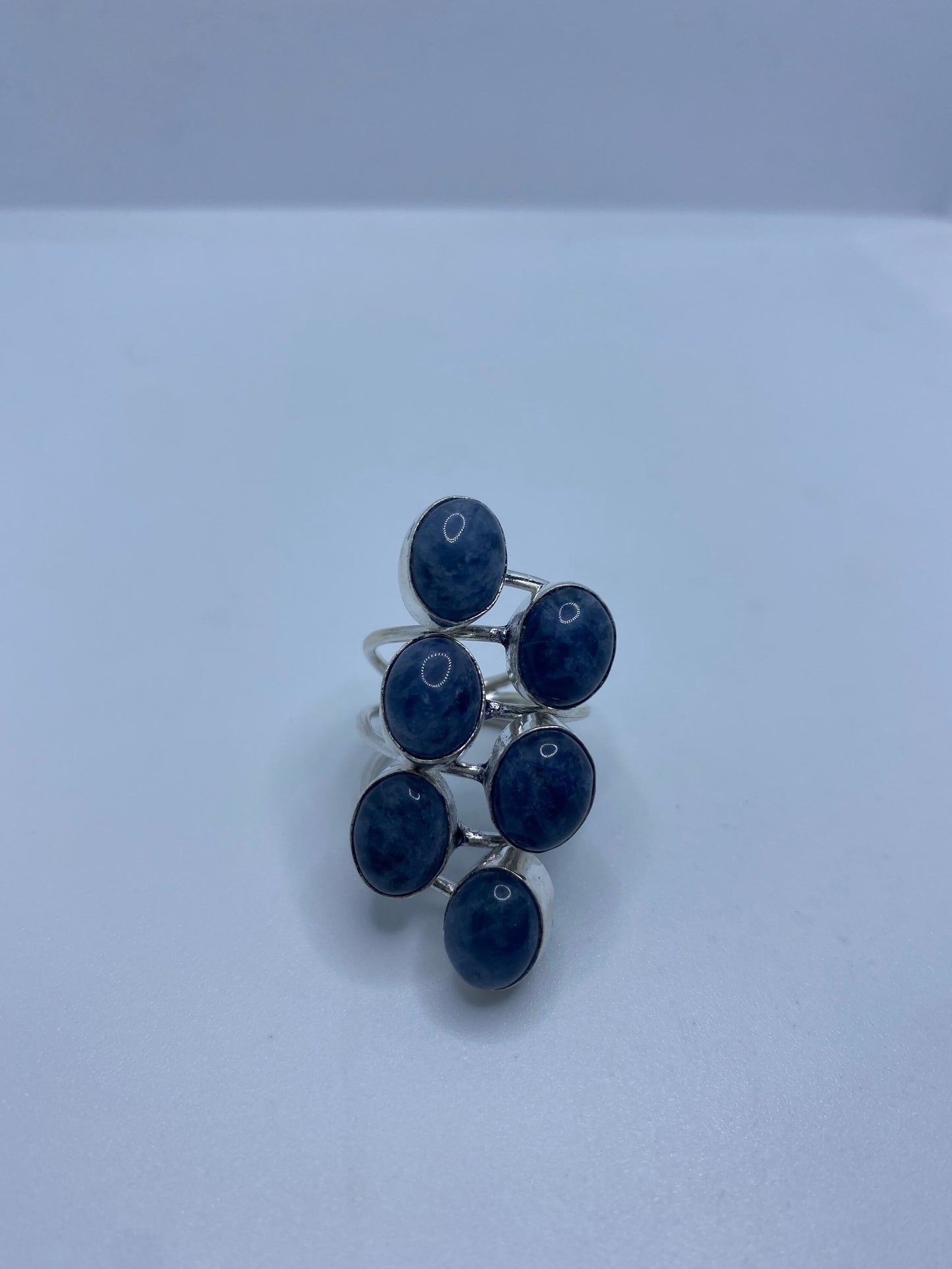 Vintage Blue Genuine Lapis Lazuli Cocktail Ring