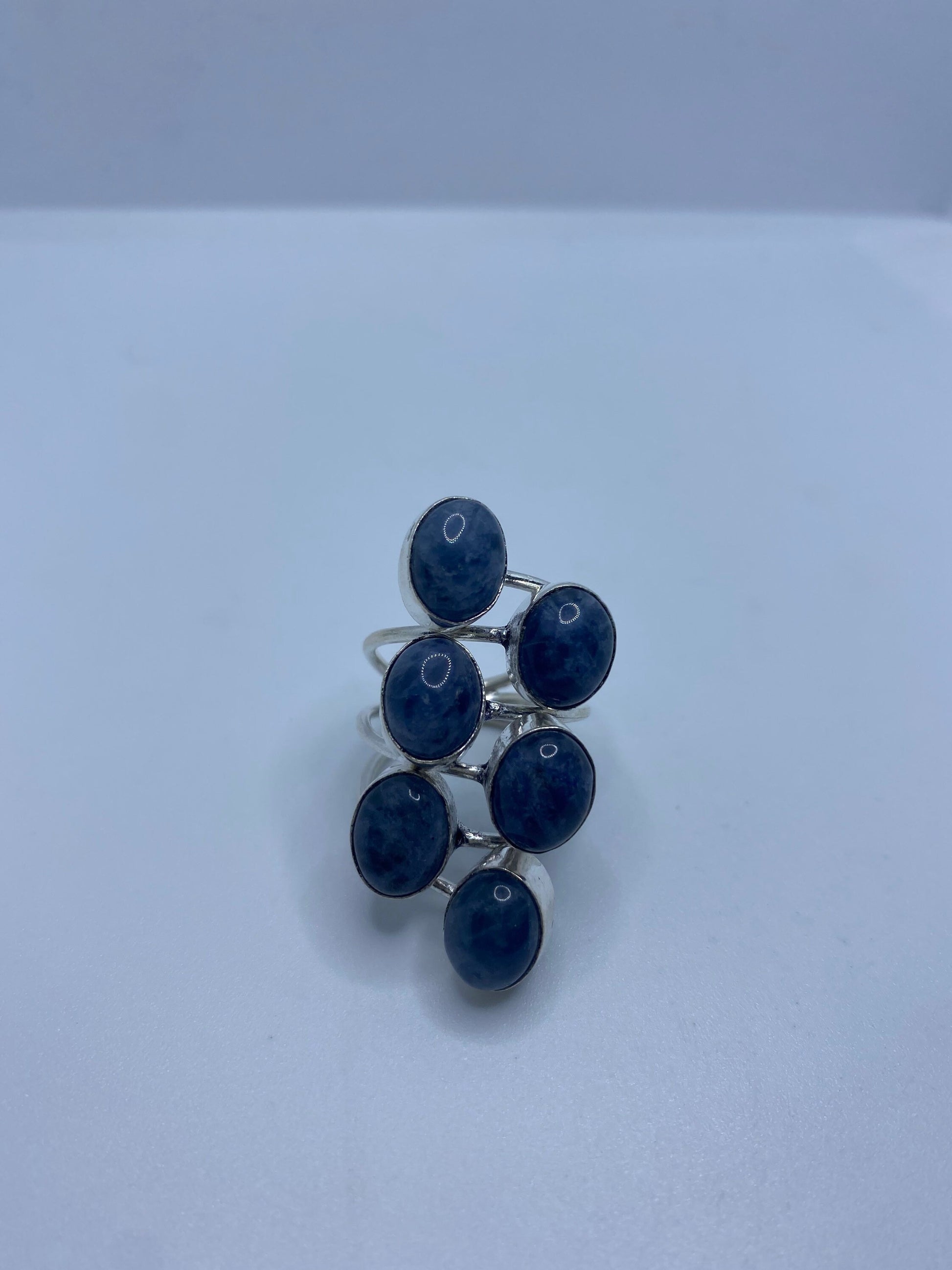 Vintage Blue Genuine Lapis Lazuli Cocktail Ring