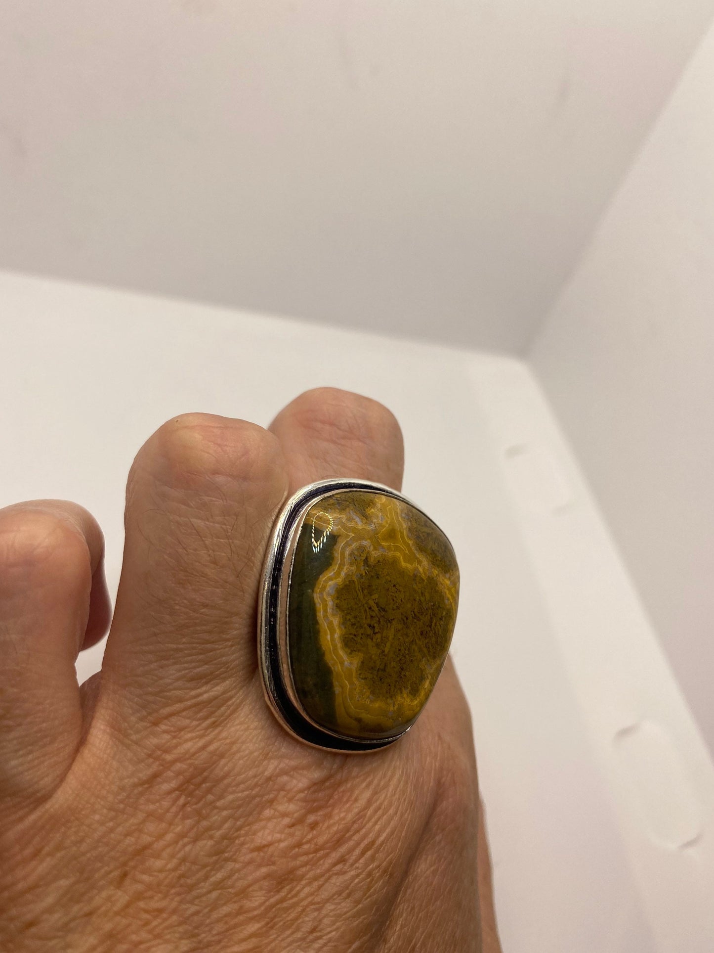 Vintage Genuine Brown Jasper Ring