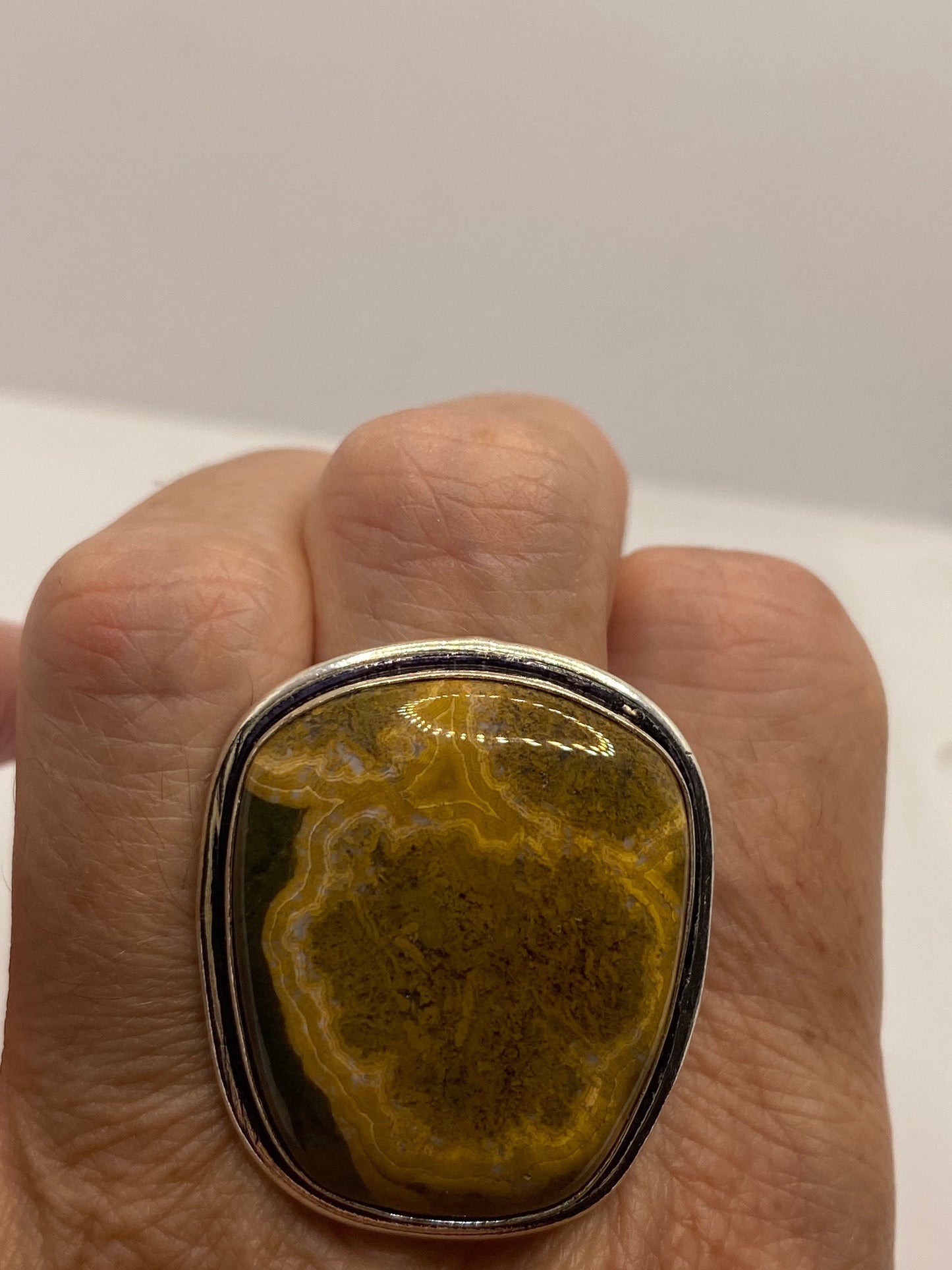 Vintage Genuine Brown Jasper Ring