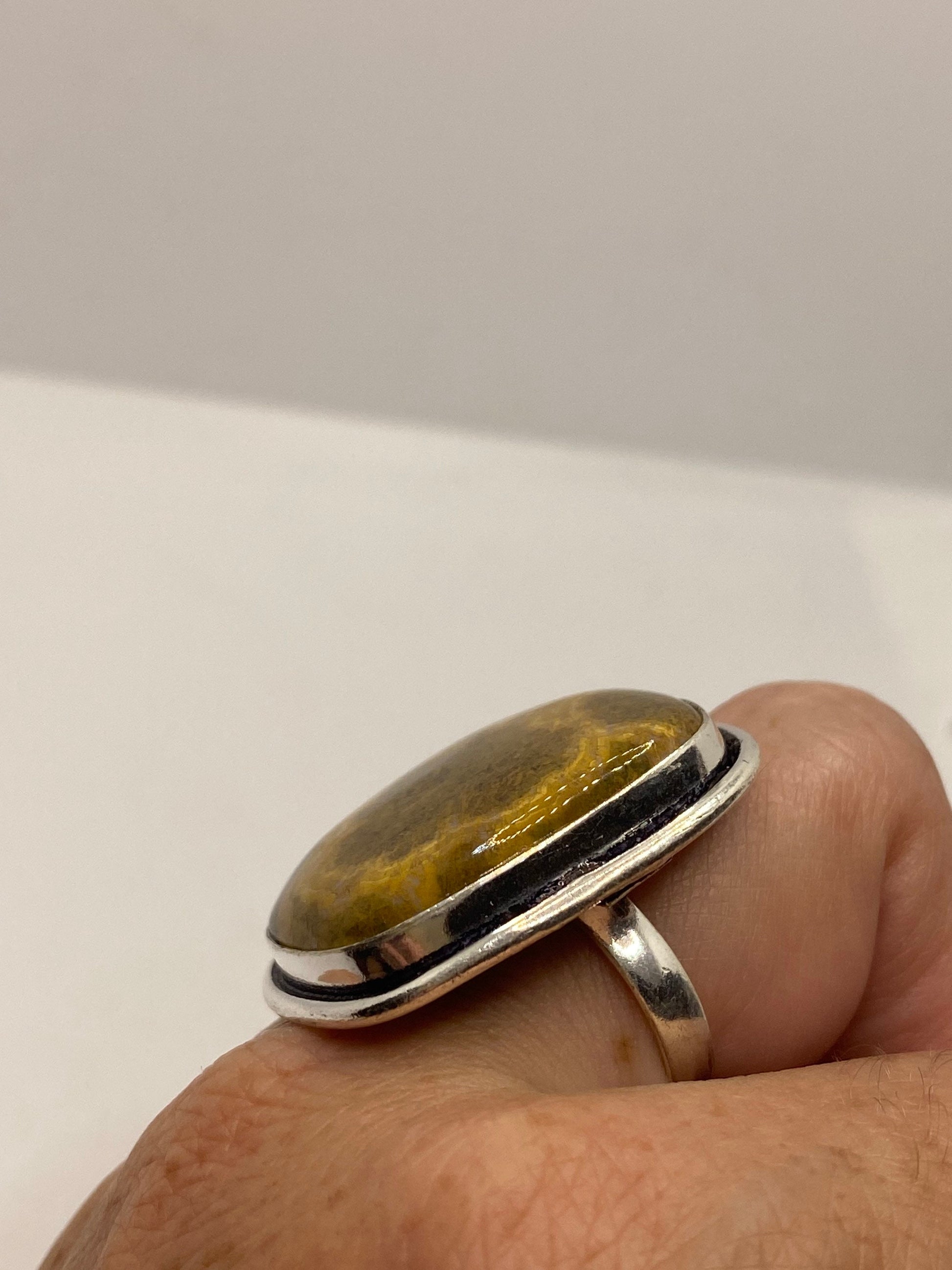 Vintage Genuine Brown Jasper Ring