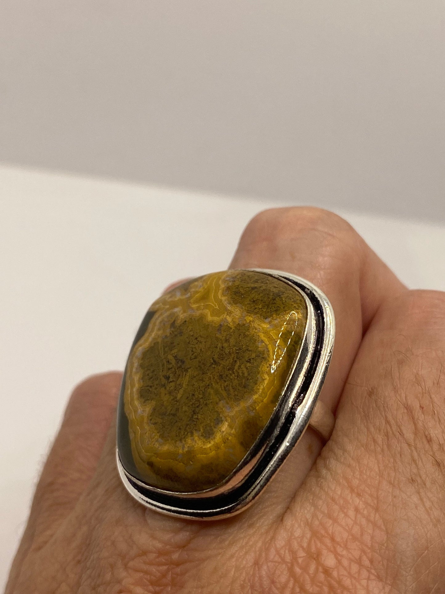 Vintage Genuine Brown Jasper Ring