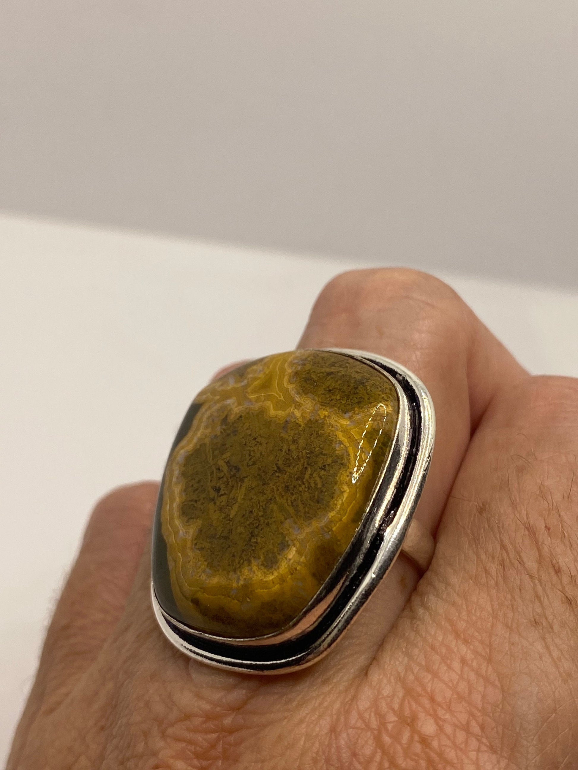 Vintage Genuine Brown Jasper Ring