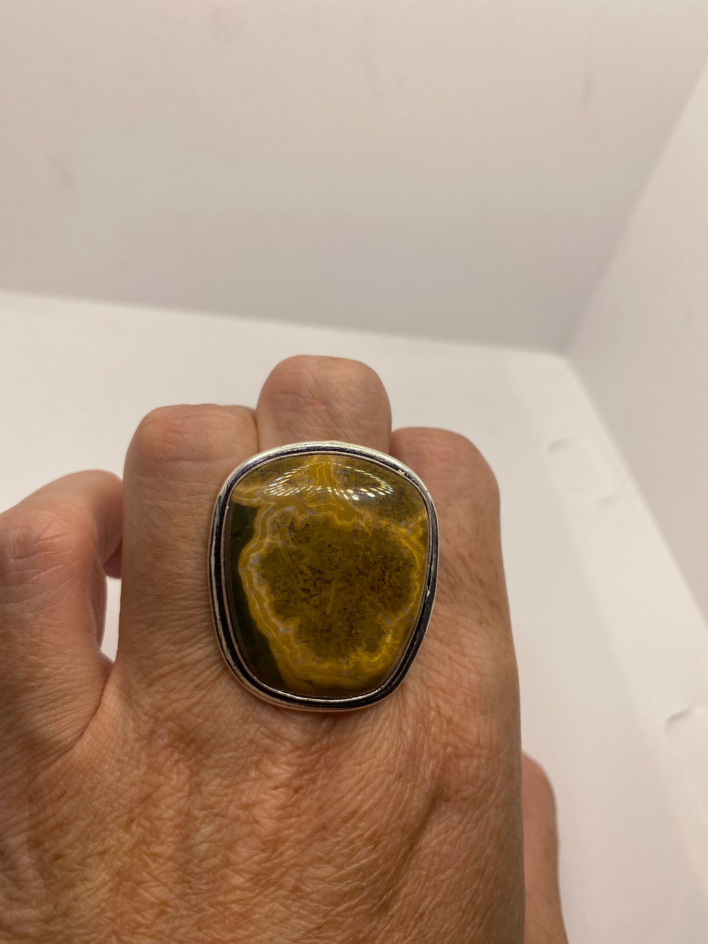 Vintage Genuine Brown Jasper Ring