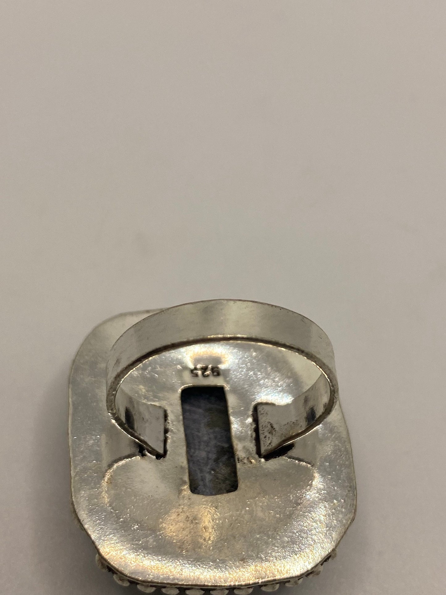 Vintage Genuine Amethyst Lace Agate Ring