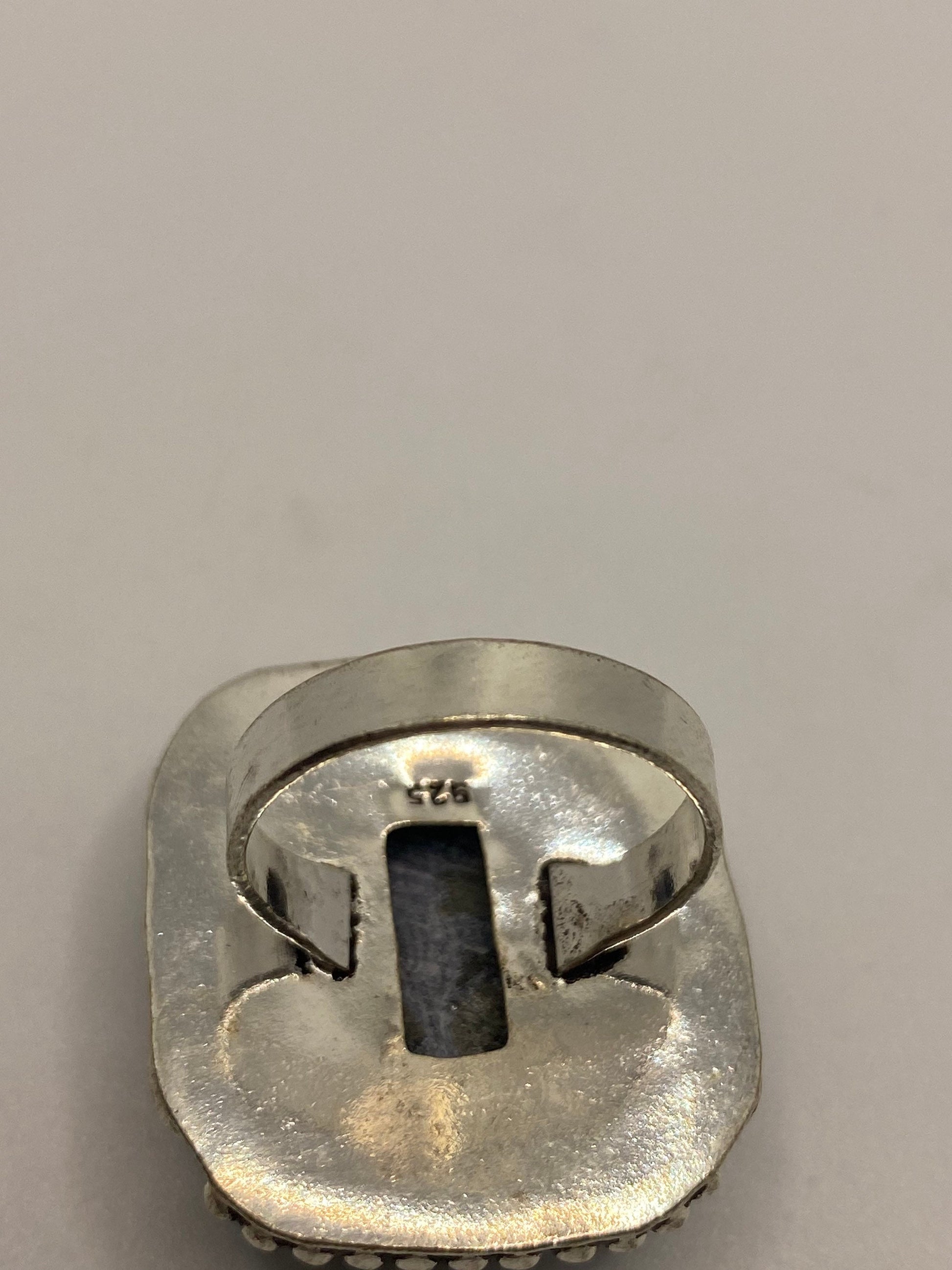 Vintage Genuine Amethyst Lace Agate Ring