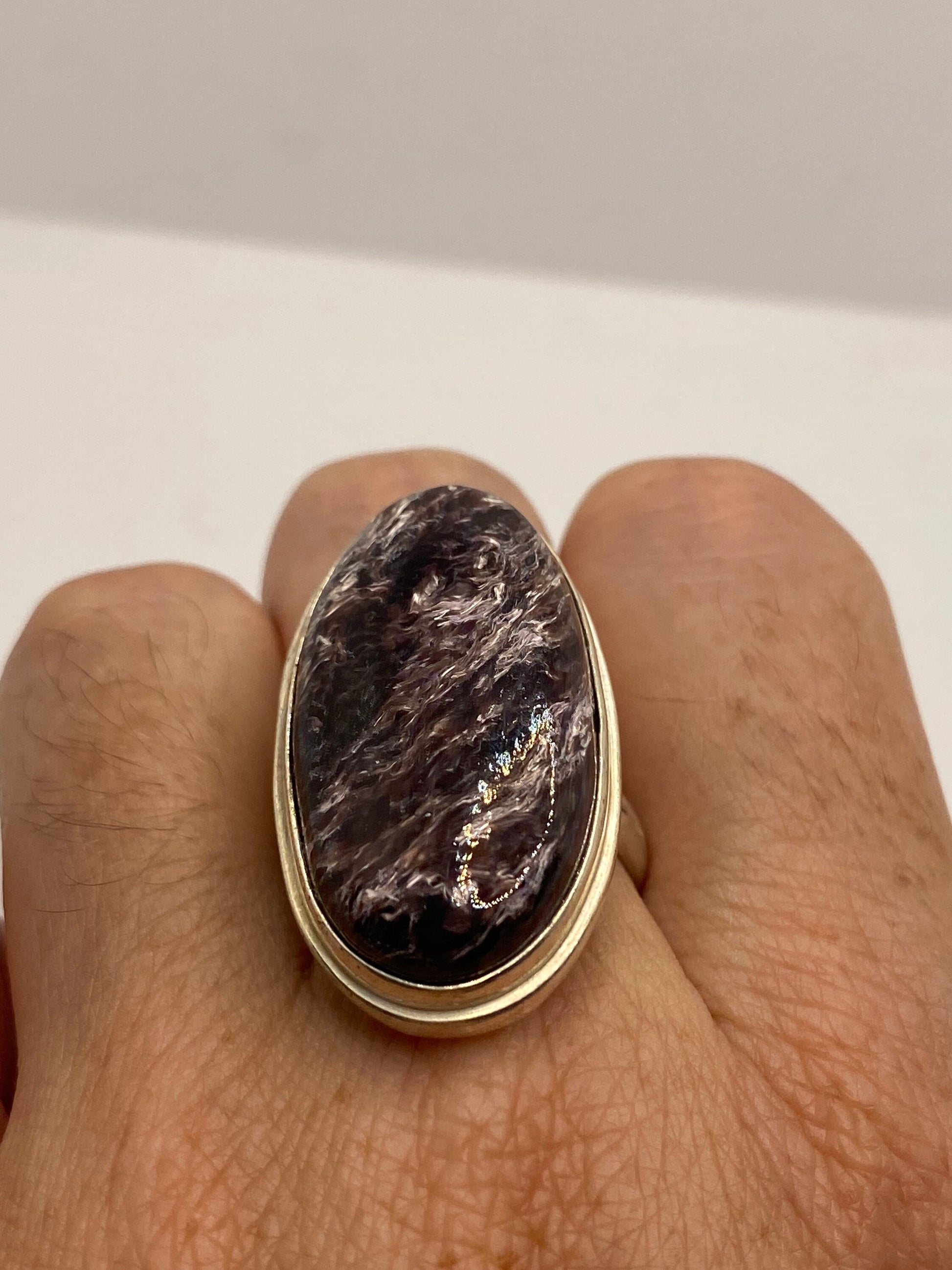 Vintage Purple Genuine Chourite Ring