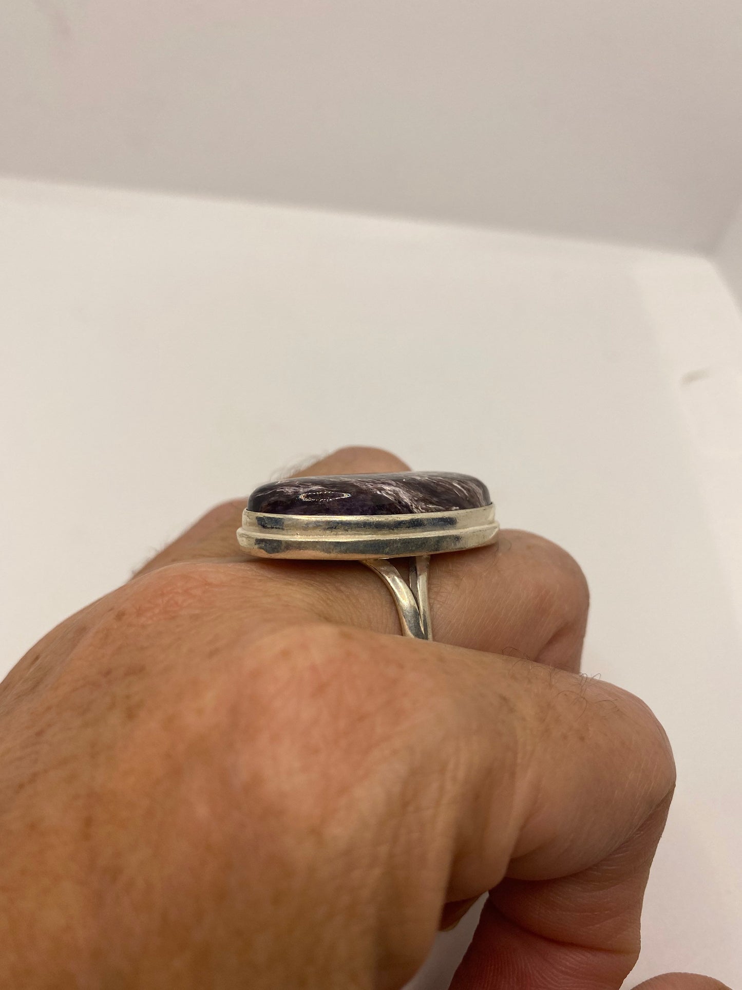 Vintage Purple Genuine Chourite Ring