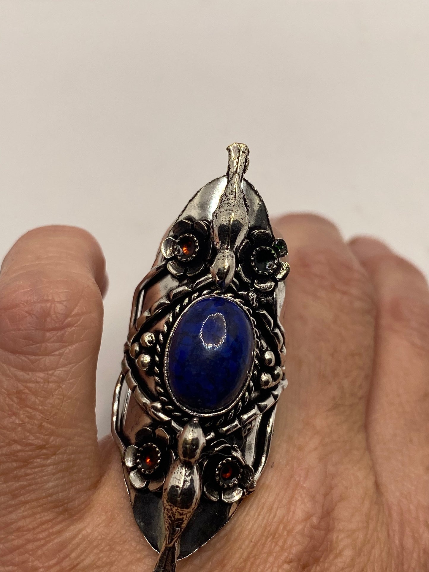 Vintage Lapis Lazuli Bird Ring