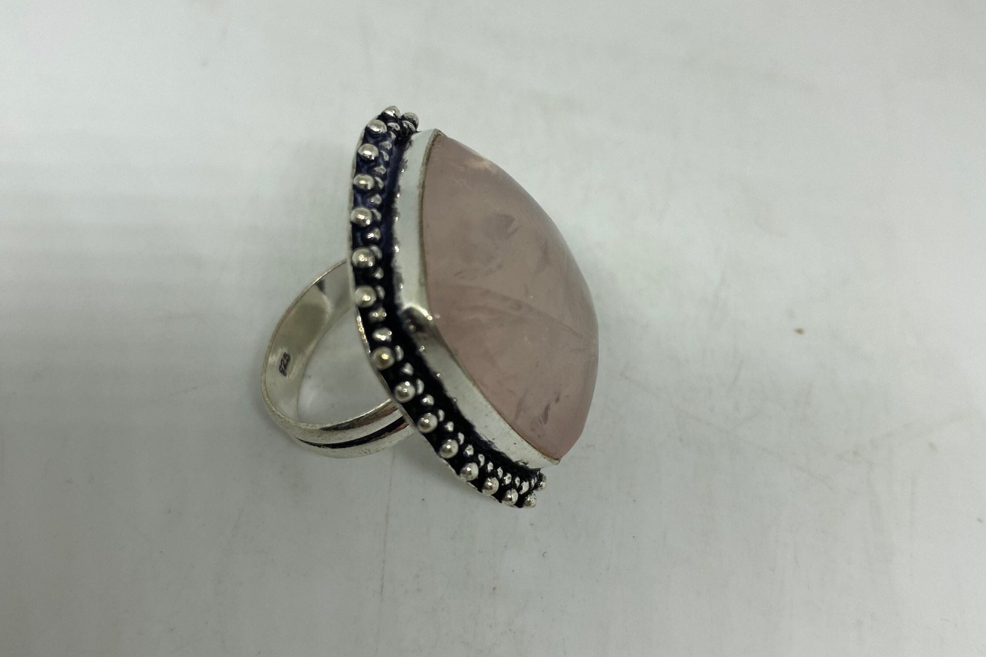 Vintage Rose Quartz Cocktail Ring