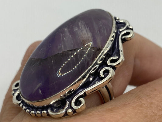 Vintage Genuine Purple Amethyst Ring Size 6.5