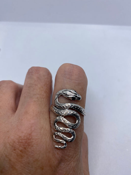 Vintage Snake Ring 925 Sterling Silver