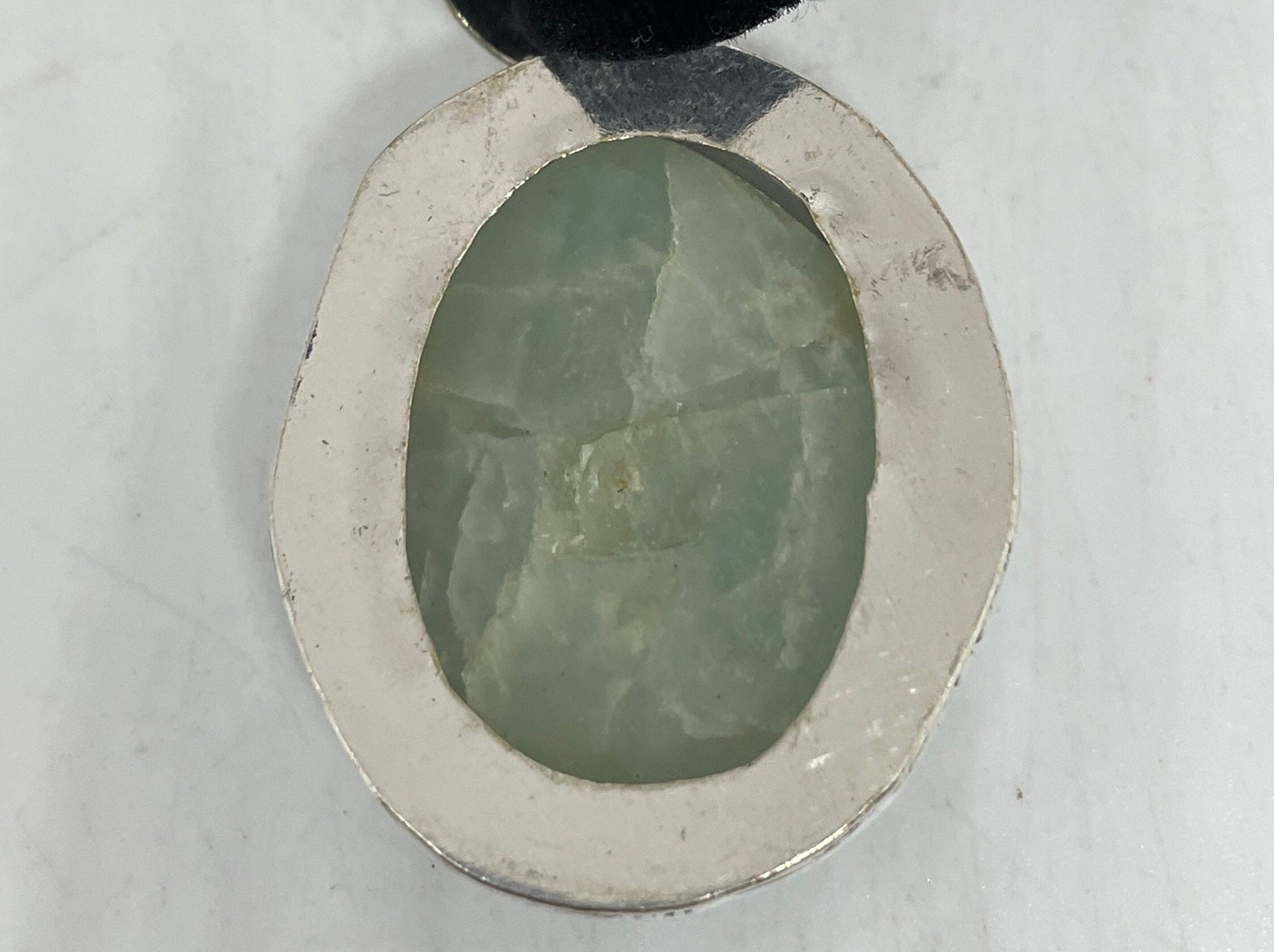 Handmade Vintage Green Aventurine Crystal Choker Pendant