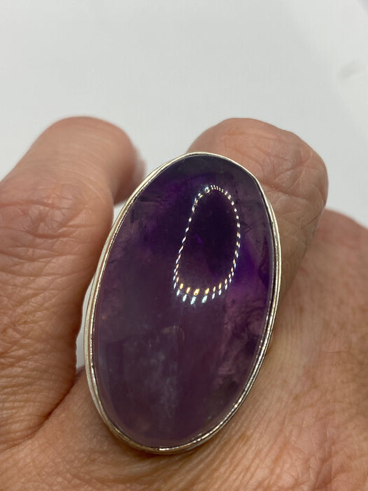 Vintage Genuine Purple Amethyst Ring Size 9.5