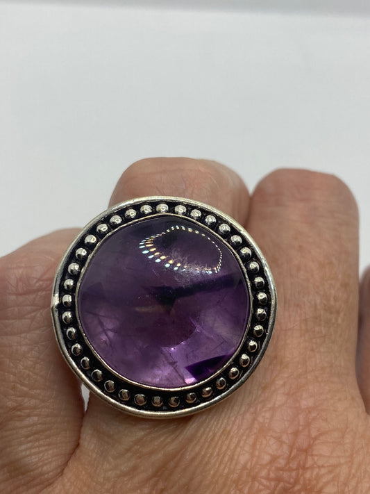 Vintage Genuine Purple Amethyst Ring Size 7