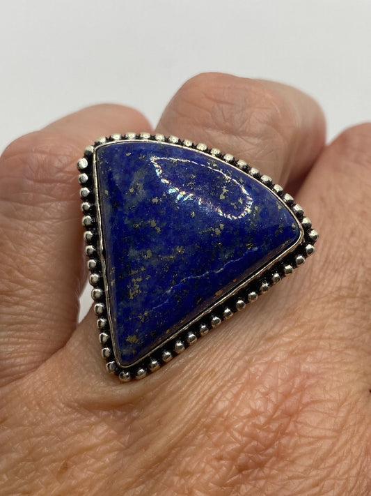 Vintage Blue Genuine Lapis Lazuli Ring Size 6.5