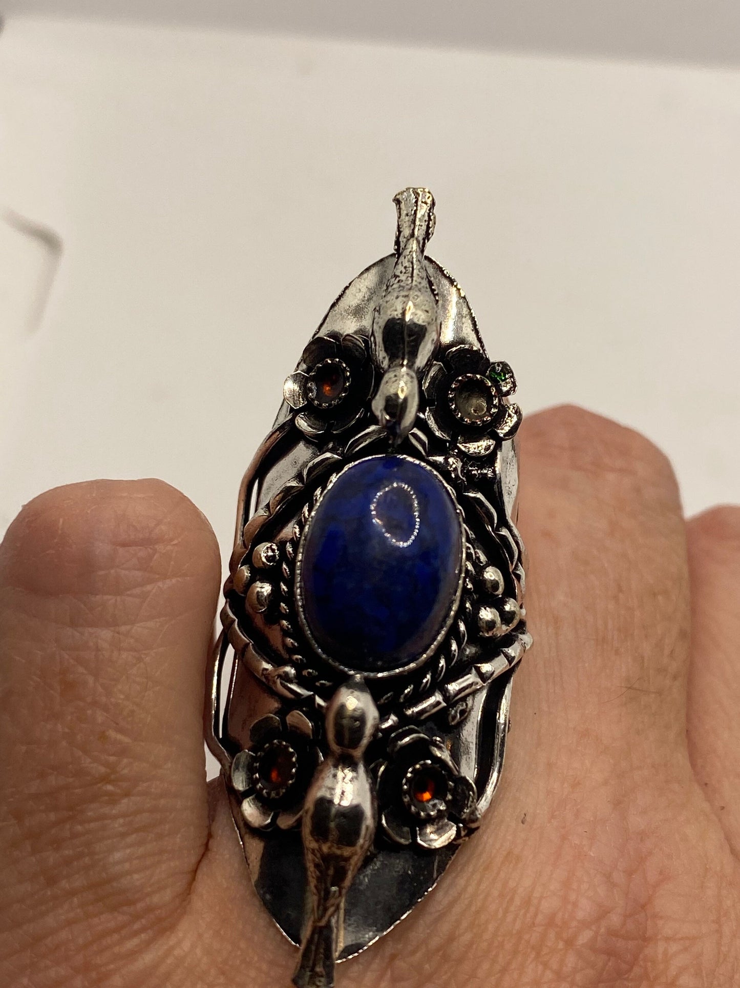 Vintage Lapis Lazuli Bird Ring