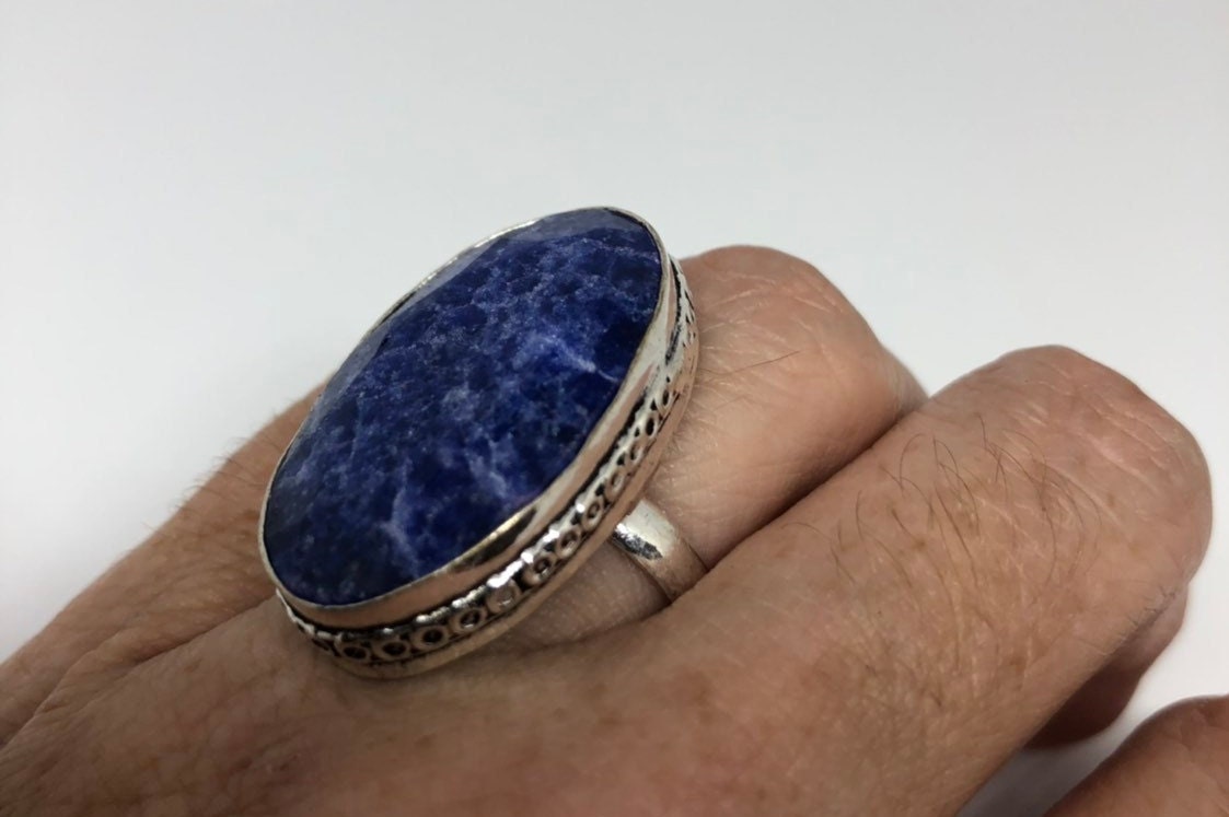 Vintage Blue Genuine Lapis Lazuli Ring