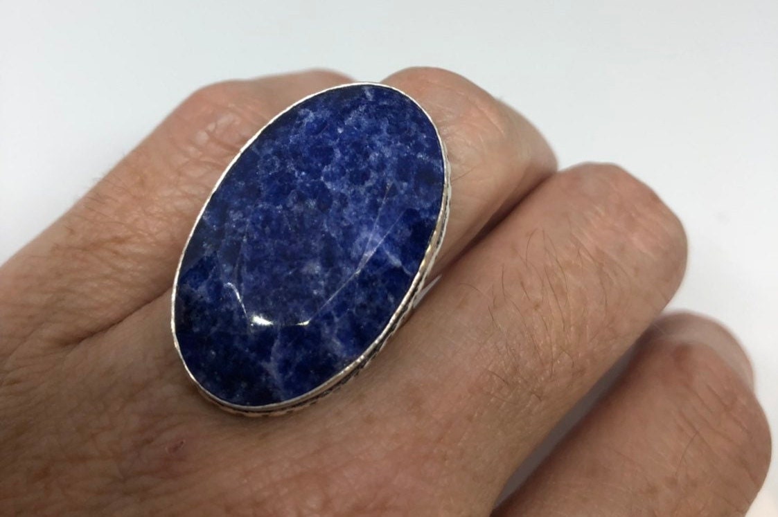 Vintage Blue Genuine Lapis Lazuli Ring