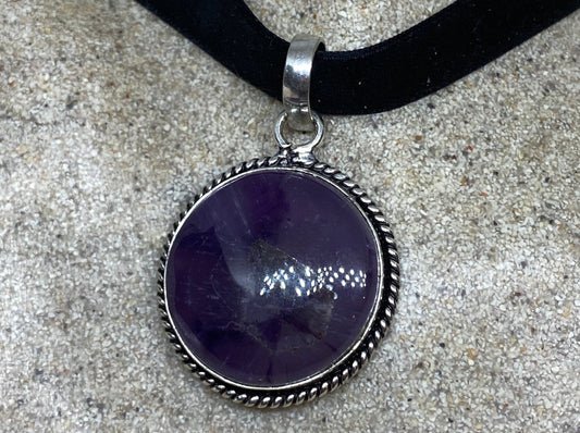 Vintage Purple Amethyst Choker Necklace