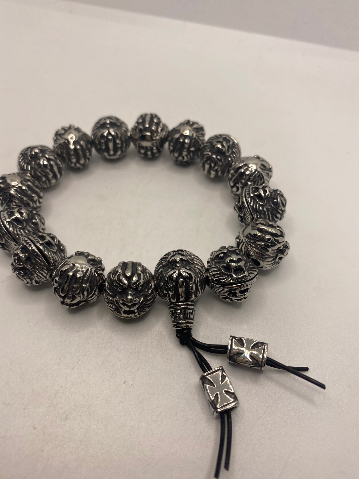 Vintage Unisex Mens Stretch Bracelet Dragon Prayer Beads