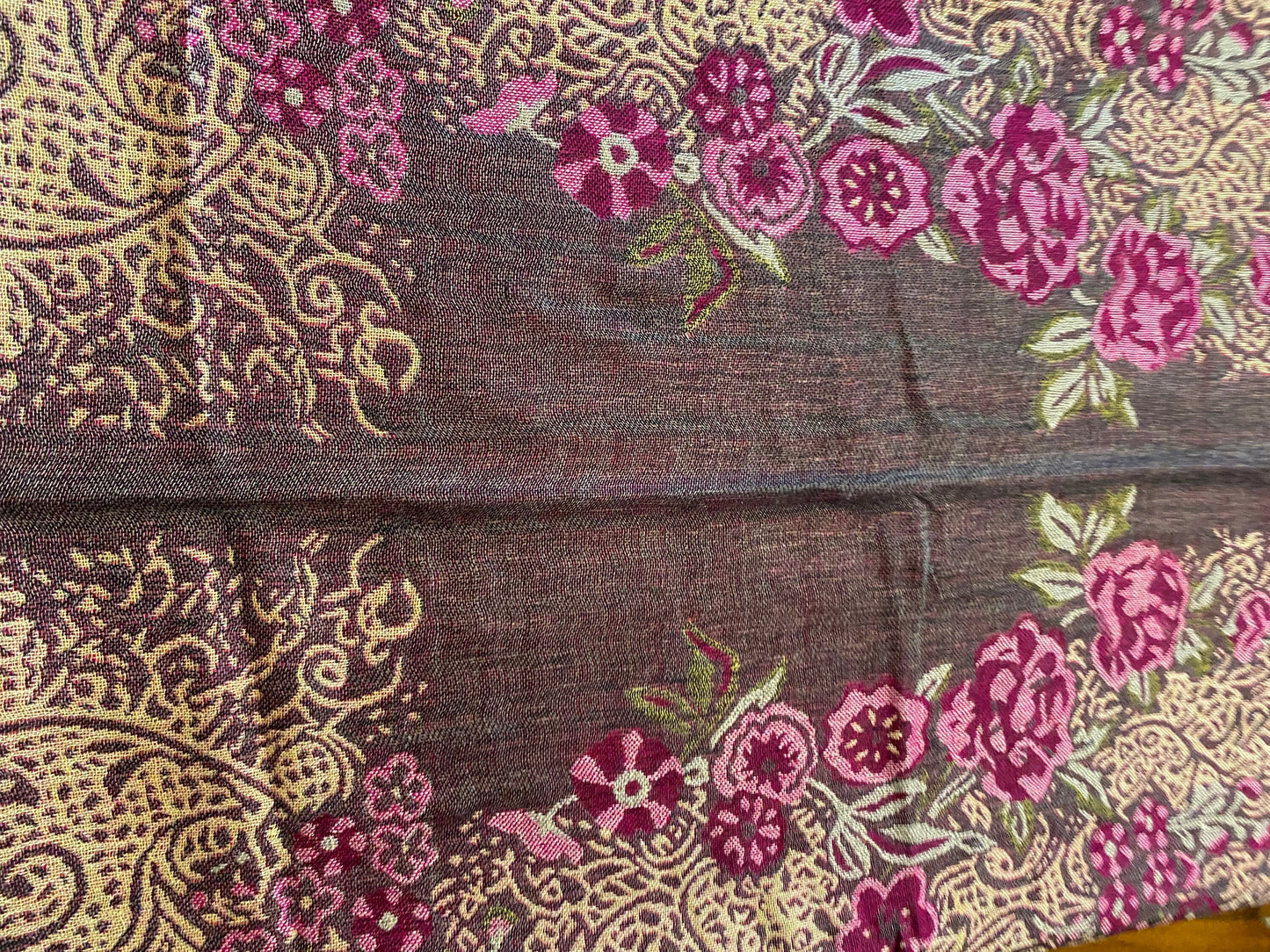 Vintage Paisley Brocade Pashmina Scarf Wrap