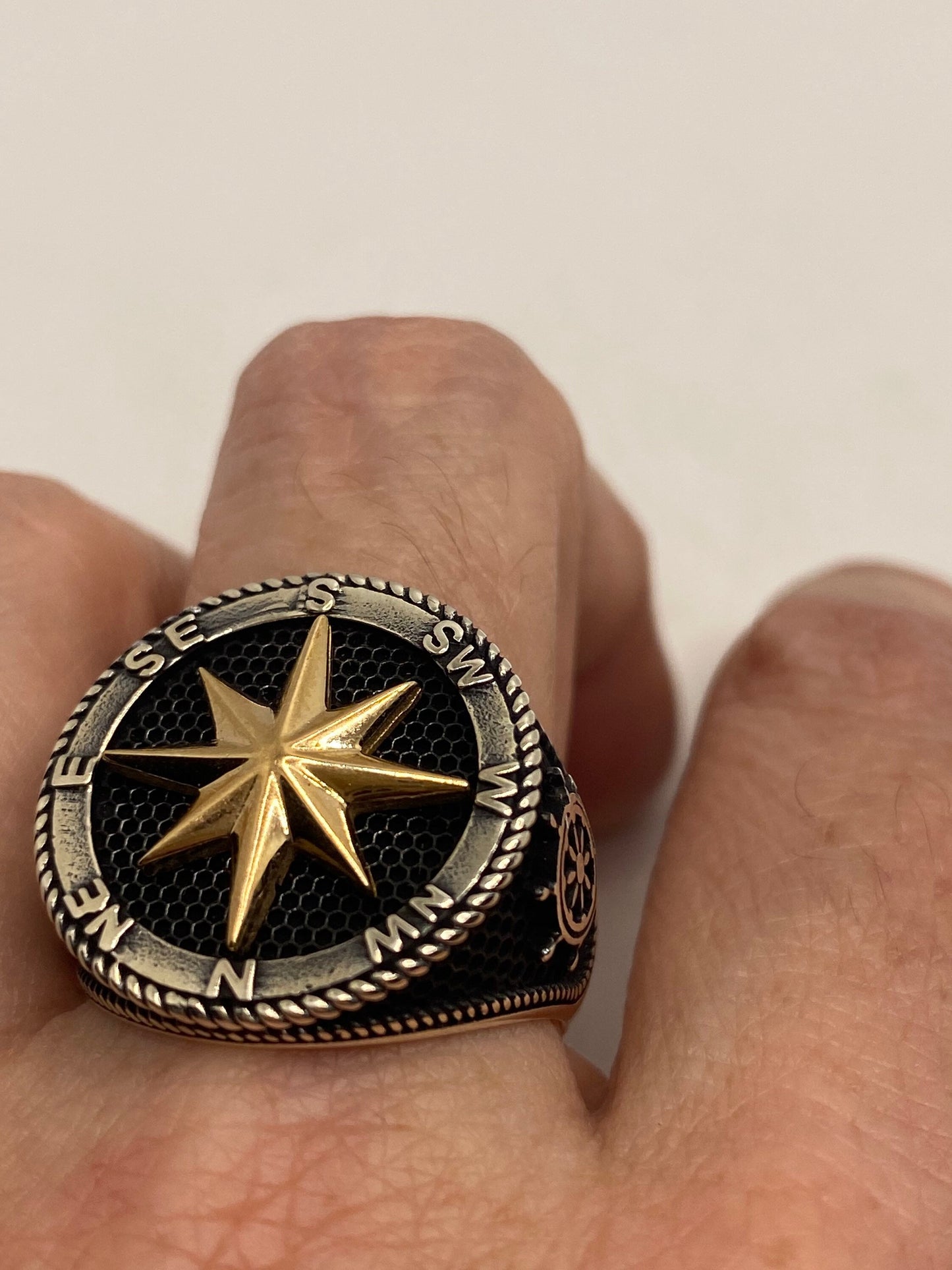 Vintage Nautical Star 925 Sterling Silver Ring