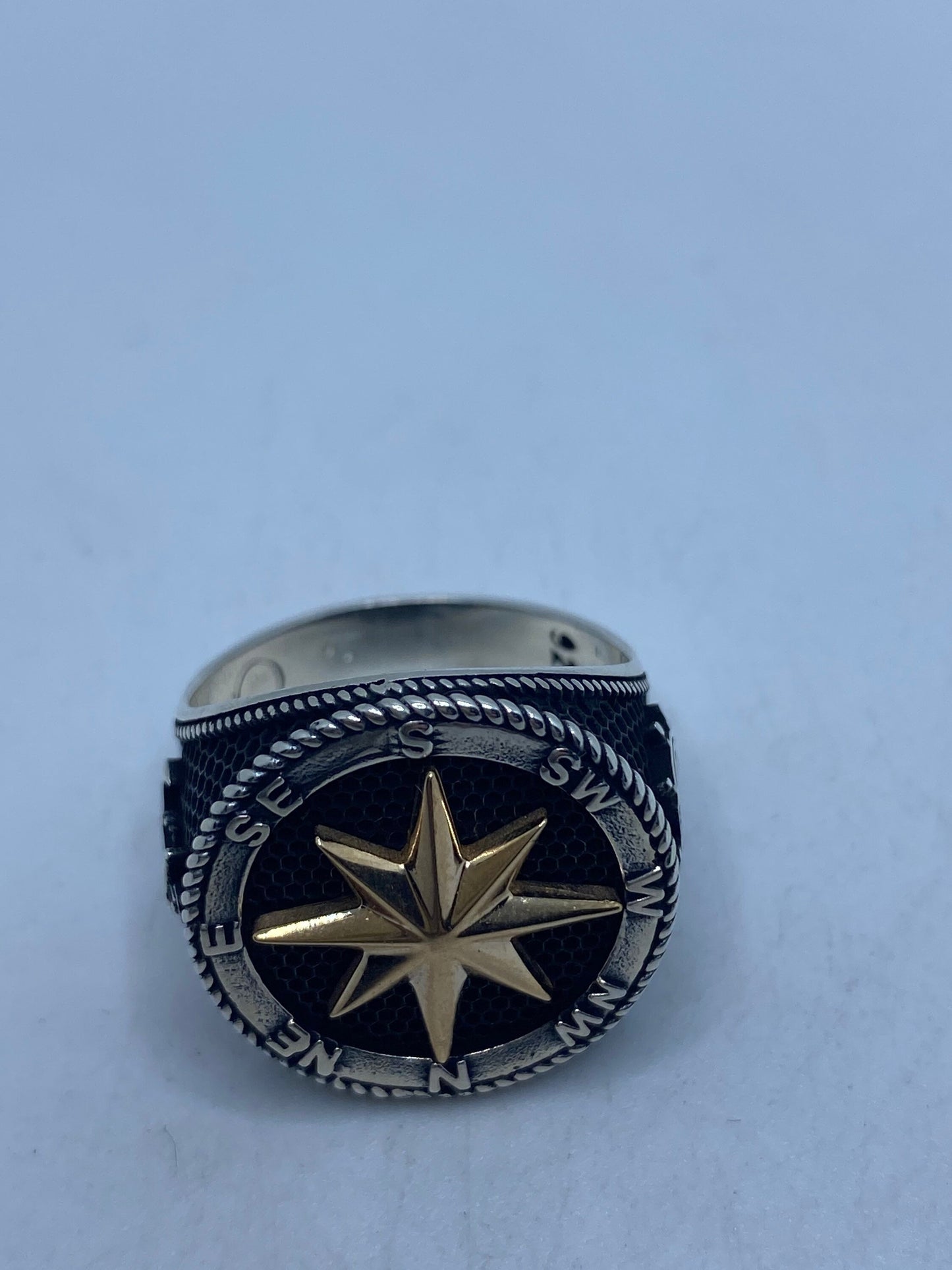 Vintage Nautical Star 925 Sterling Silver Ring