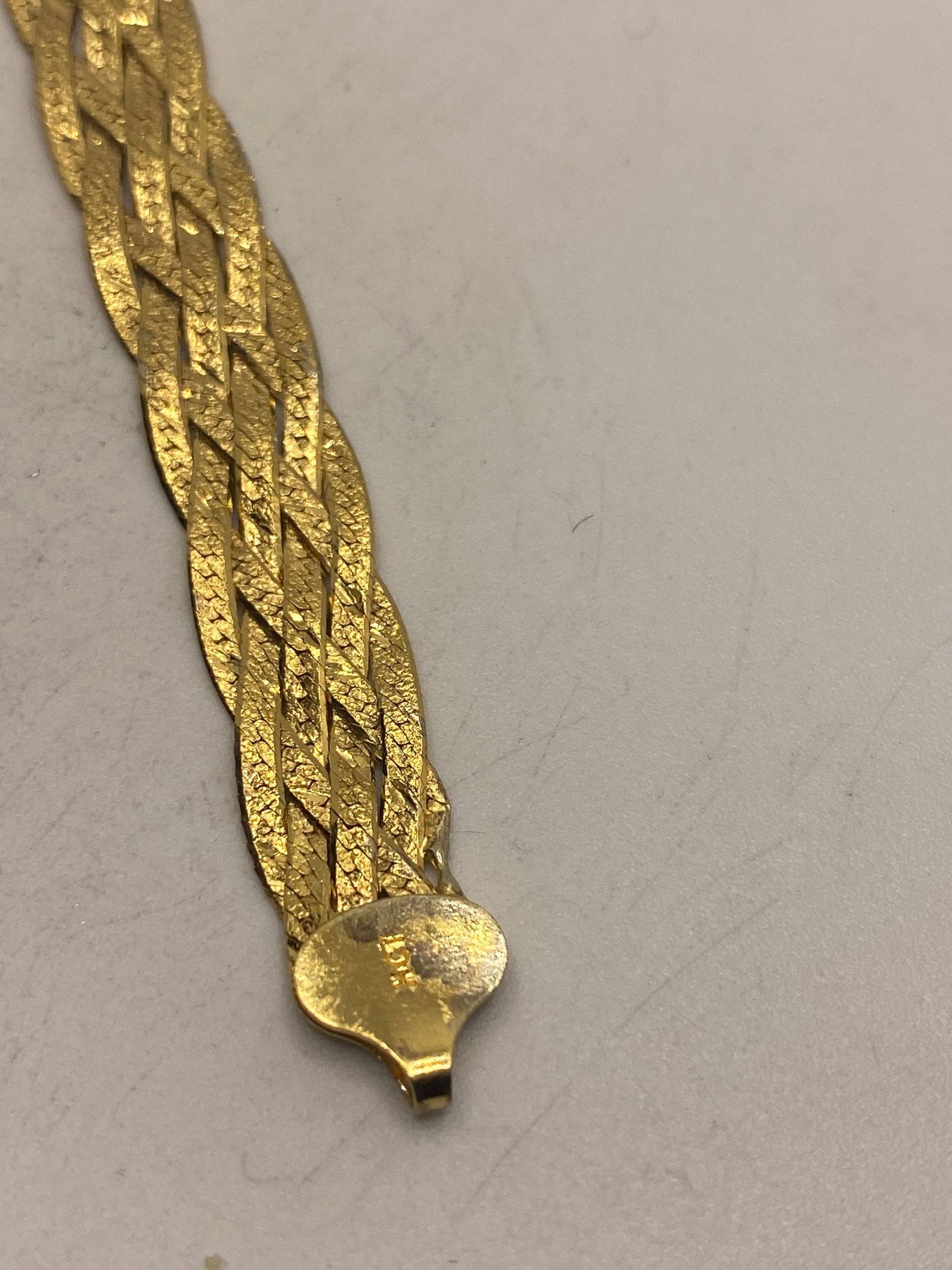 Vintage Golden 925 Sterling Silver Chain Link Bracelet