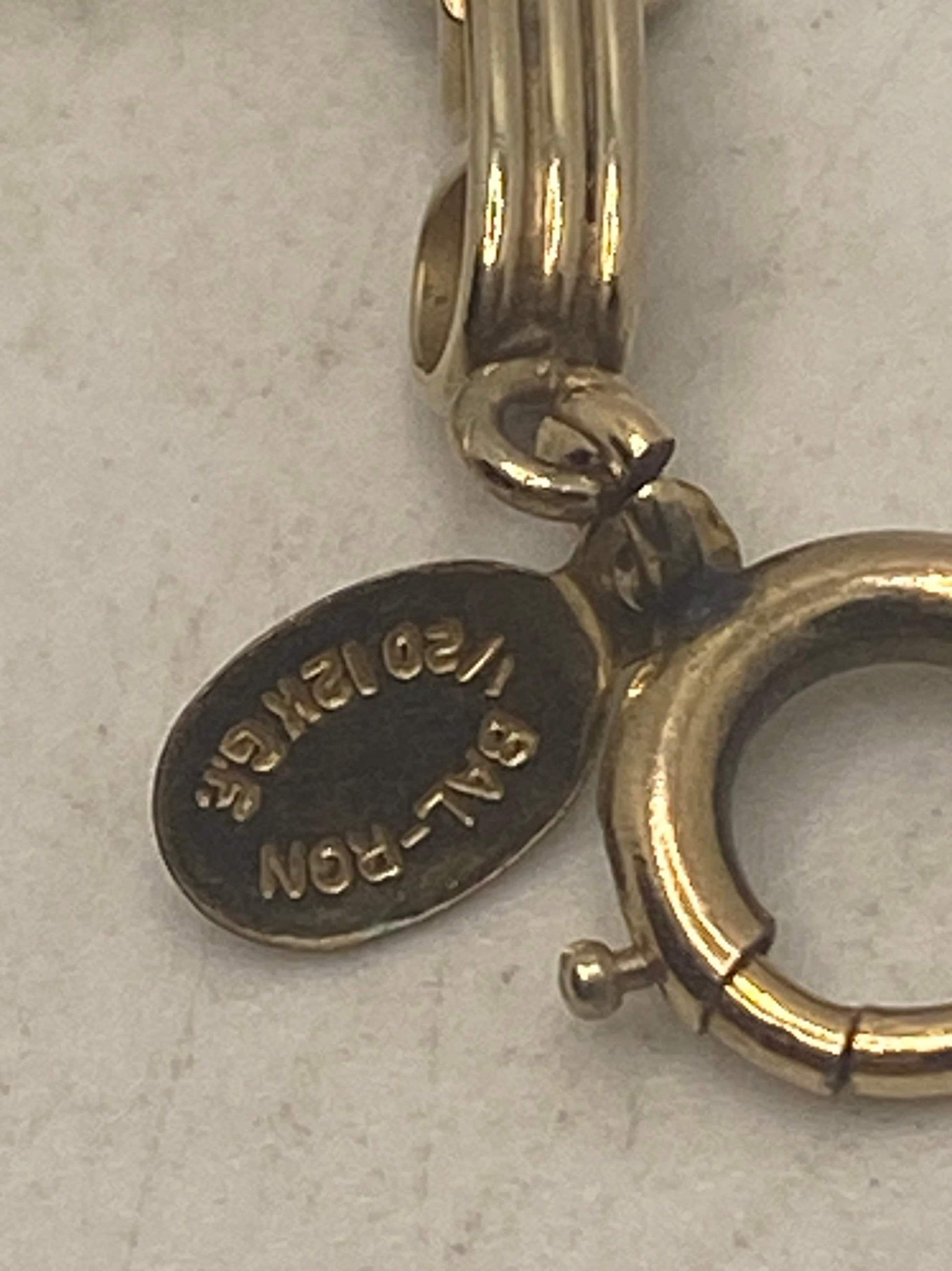 Vintage Green Jade Bracelet Gold filled