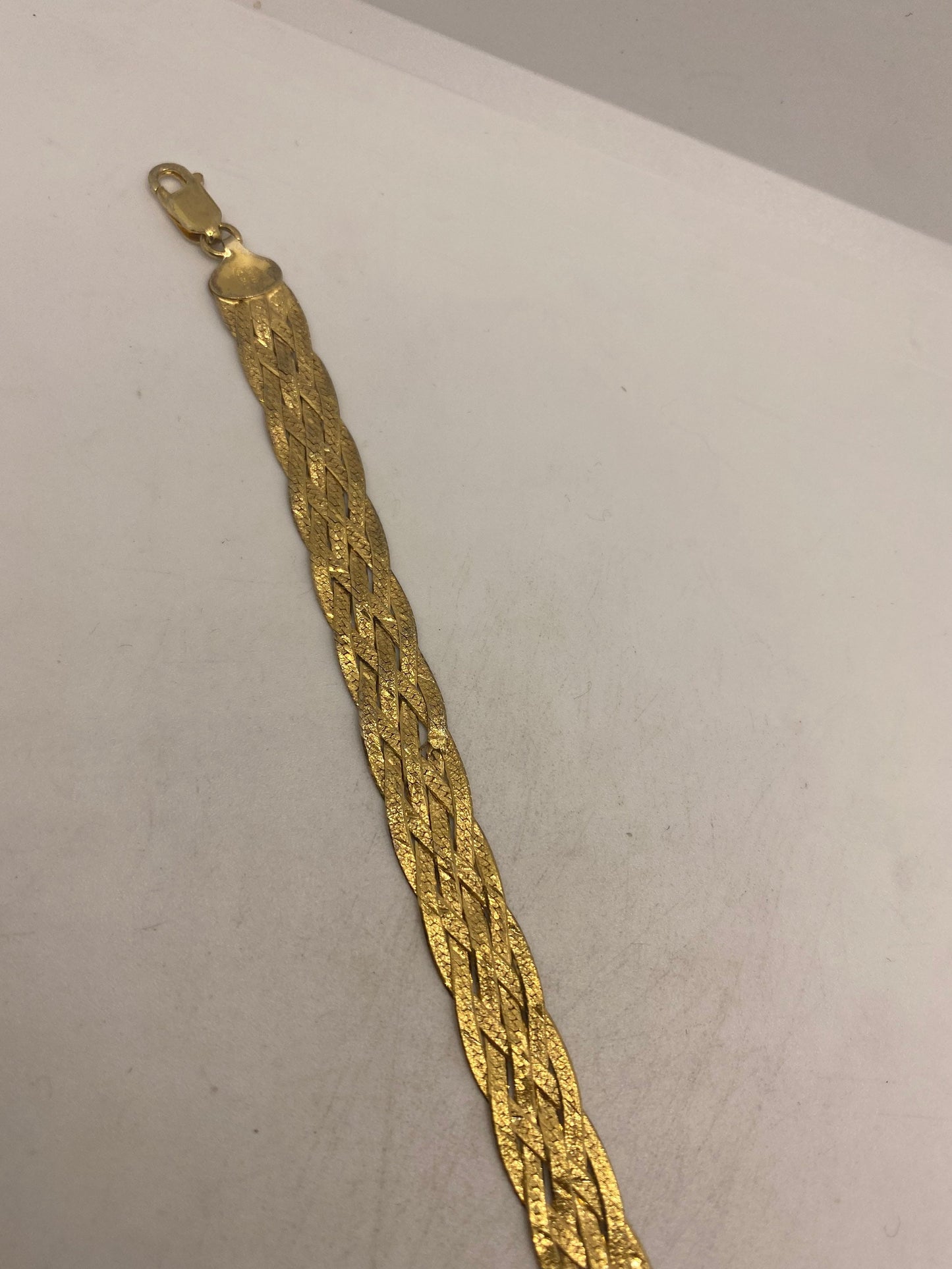 Vintage Golden 925 Sterling Silver Chain Link Bracelet