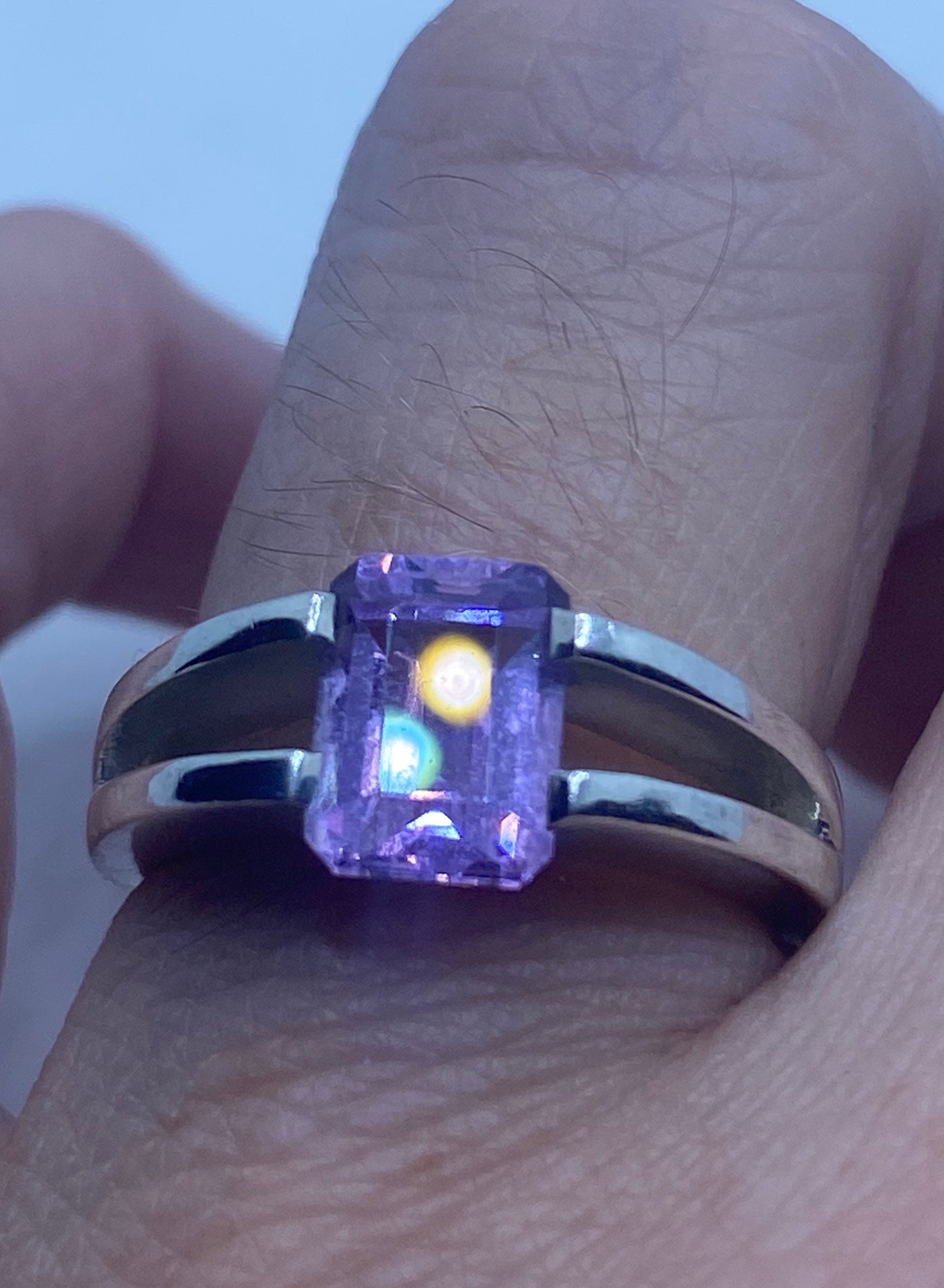 Vintage Purple Amethyst Ring 925 Sterling Silver Size 6