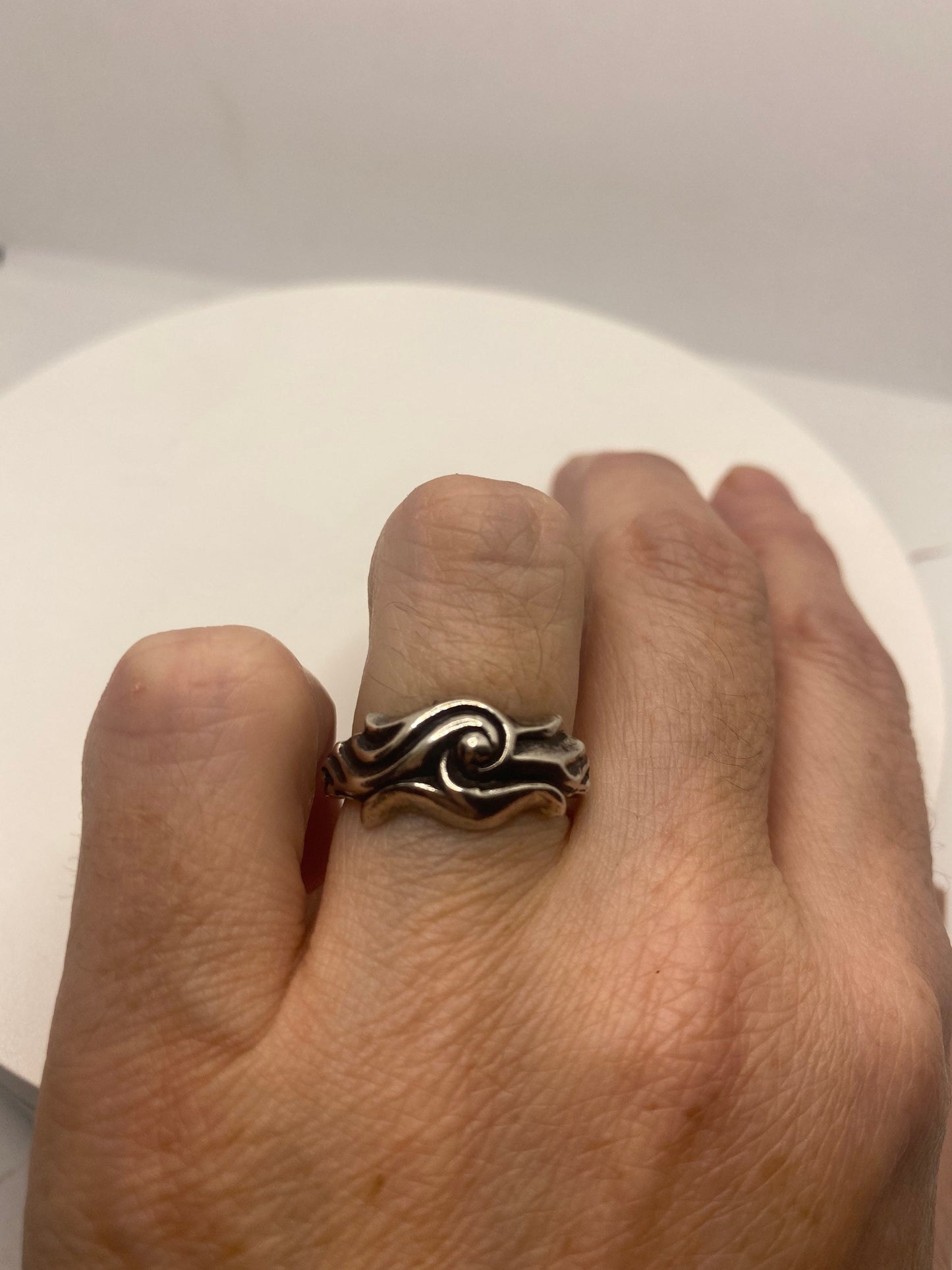 Vintage 925 Sterling Silver Filigree Ring