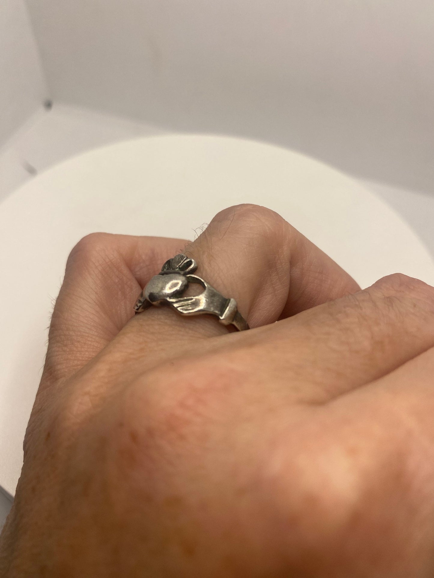 Vintage 925 Sterling Silver Claddaugh Ring