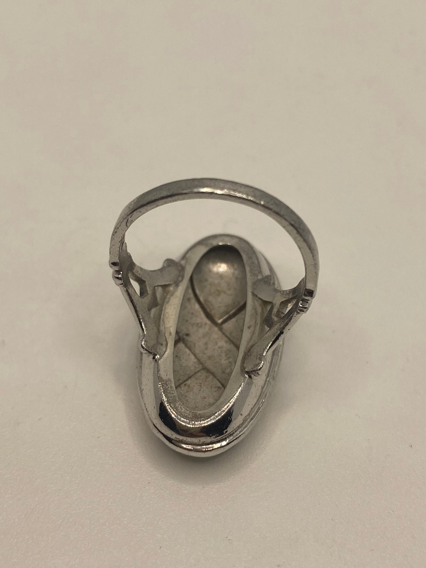 Vintage Marcasite 925 Sterling Silver Cocktail Ring