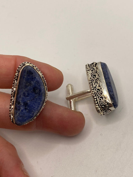 Vintage Blue Lapis Lazuli Cuff Links