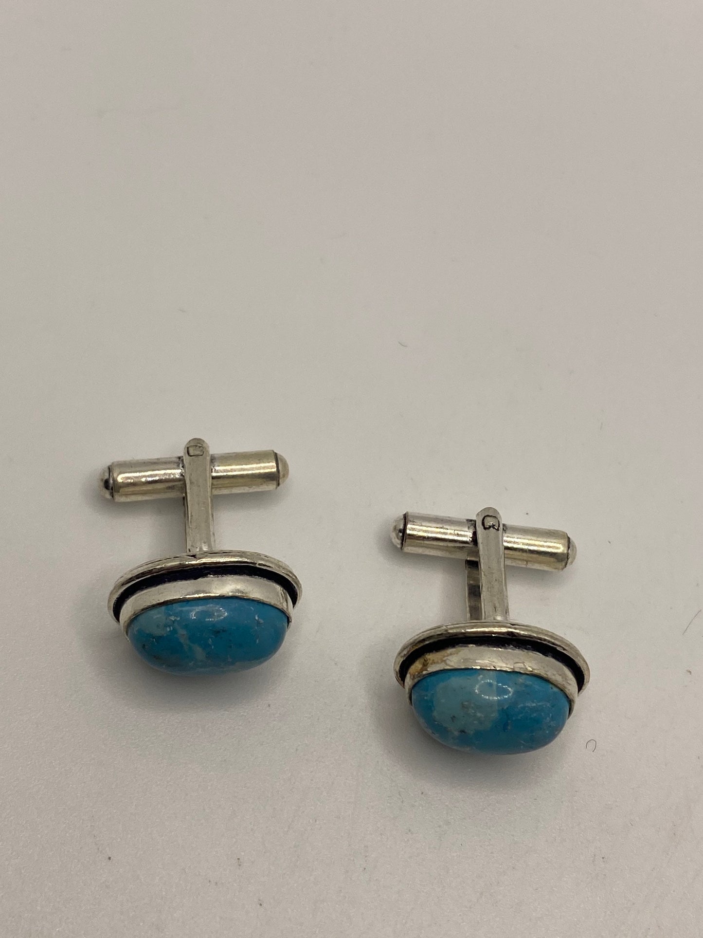 Vintage Blue Larimar Cuff Links