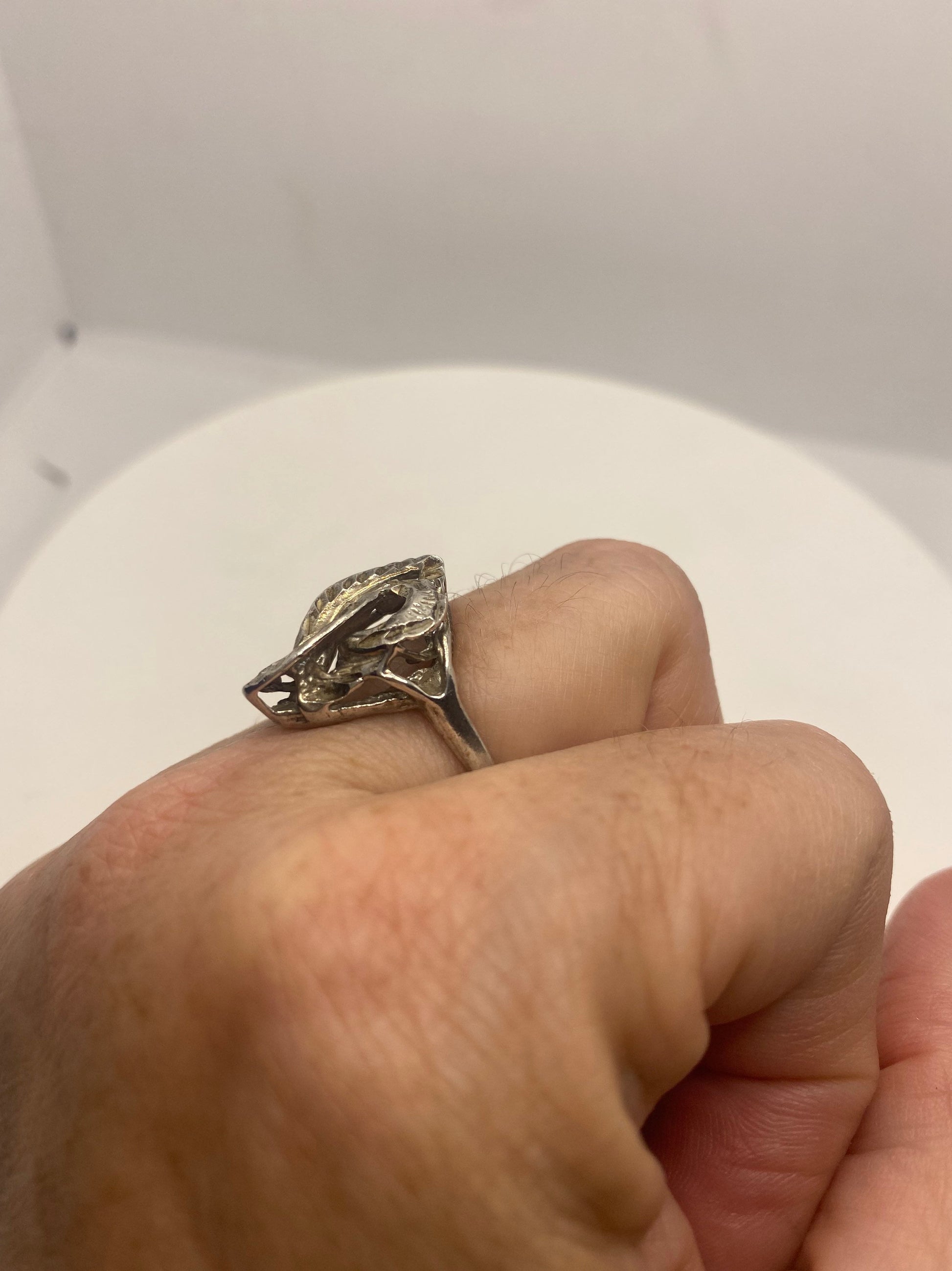 Vintage 925 Sterling Silver Filigree Ring