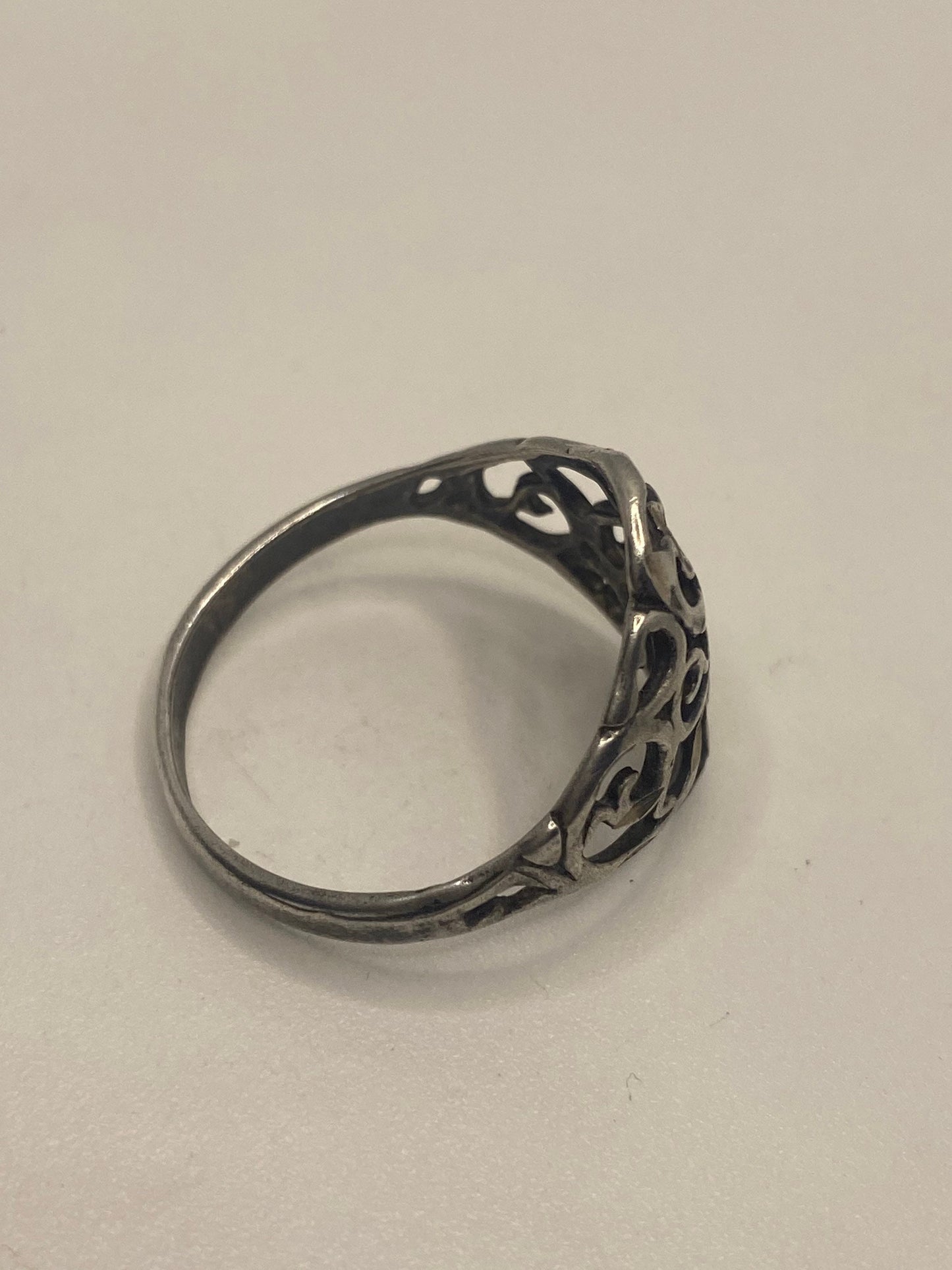 Vintage 925 Sterling Silver Filigree Ring