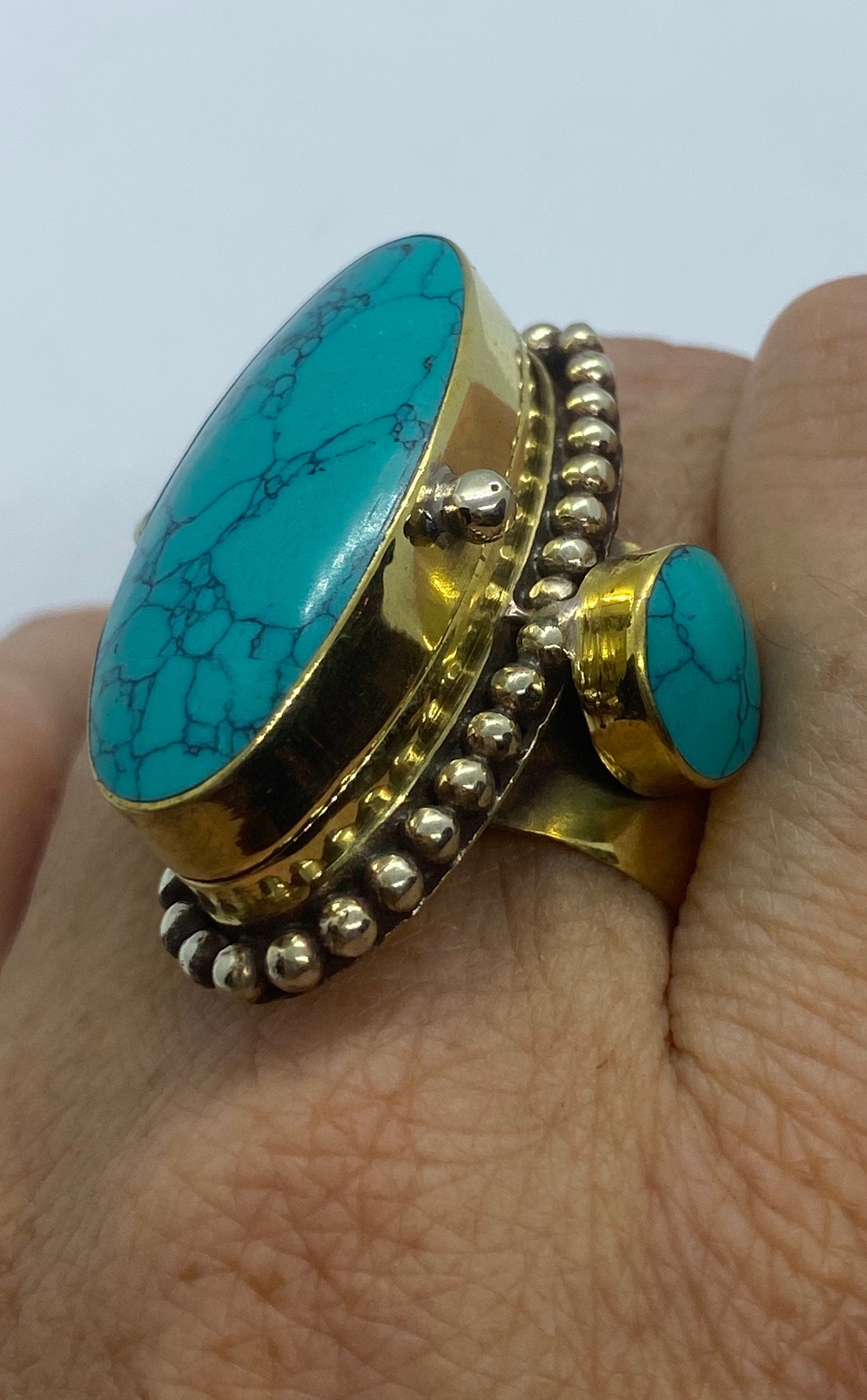 Vintage Poison Pillbox Ring Adjustable Bronze