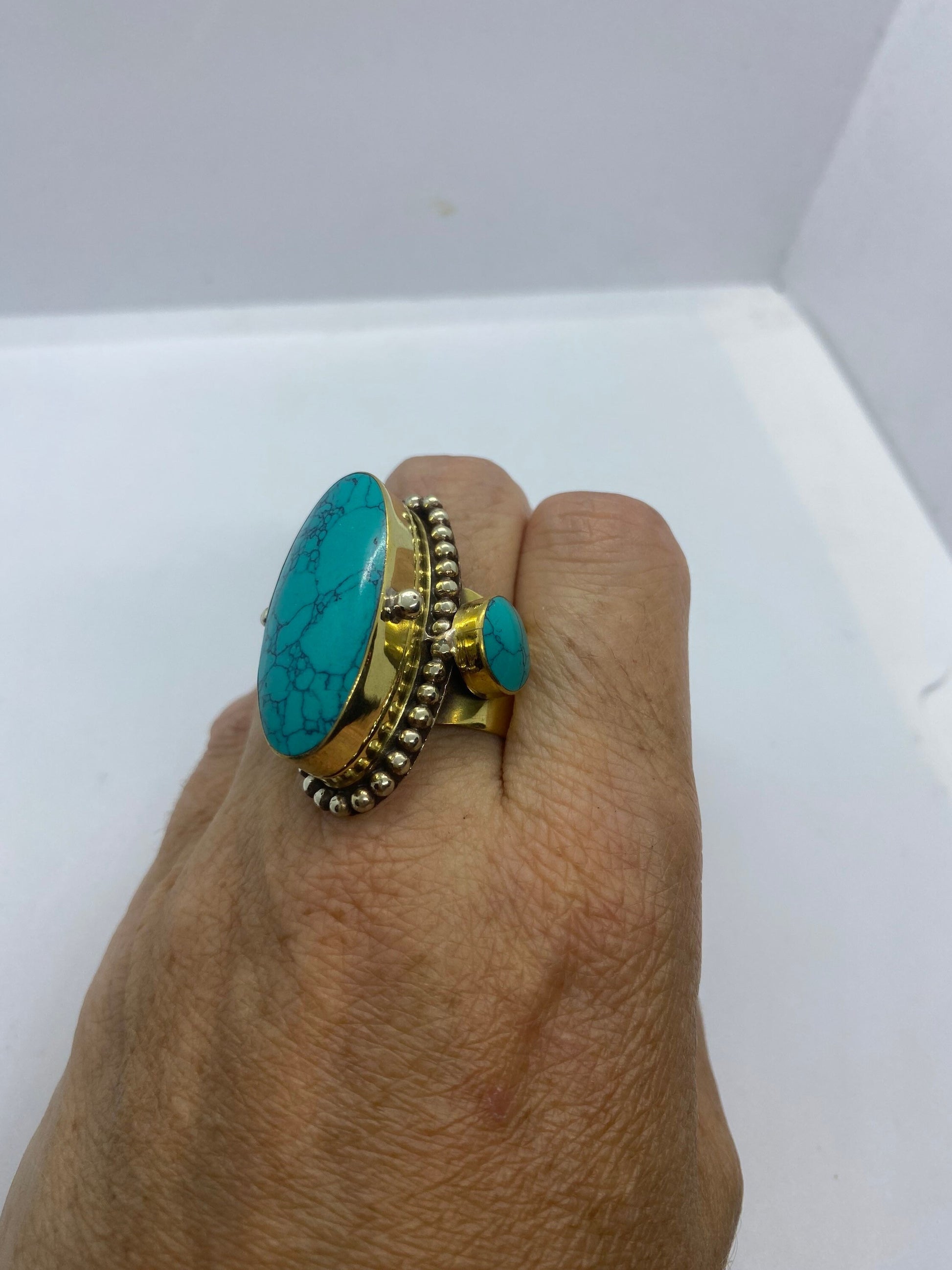 Vintage Poison Pillbox Ring Adjustable Bronze