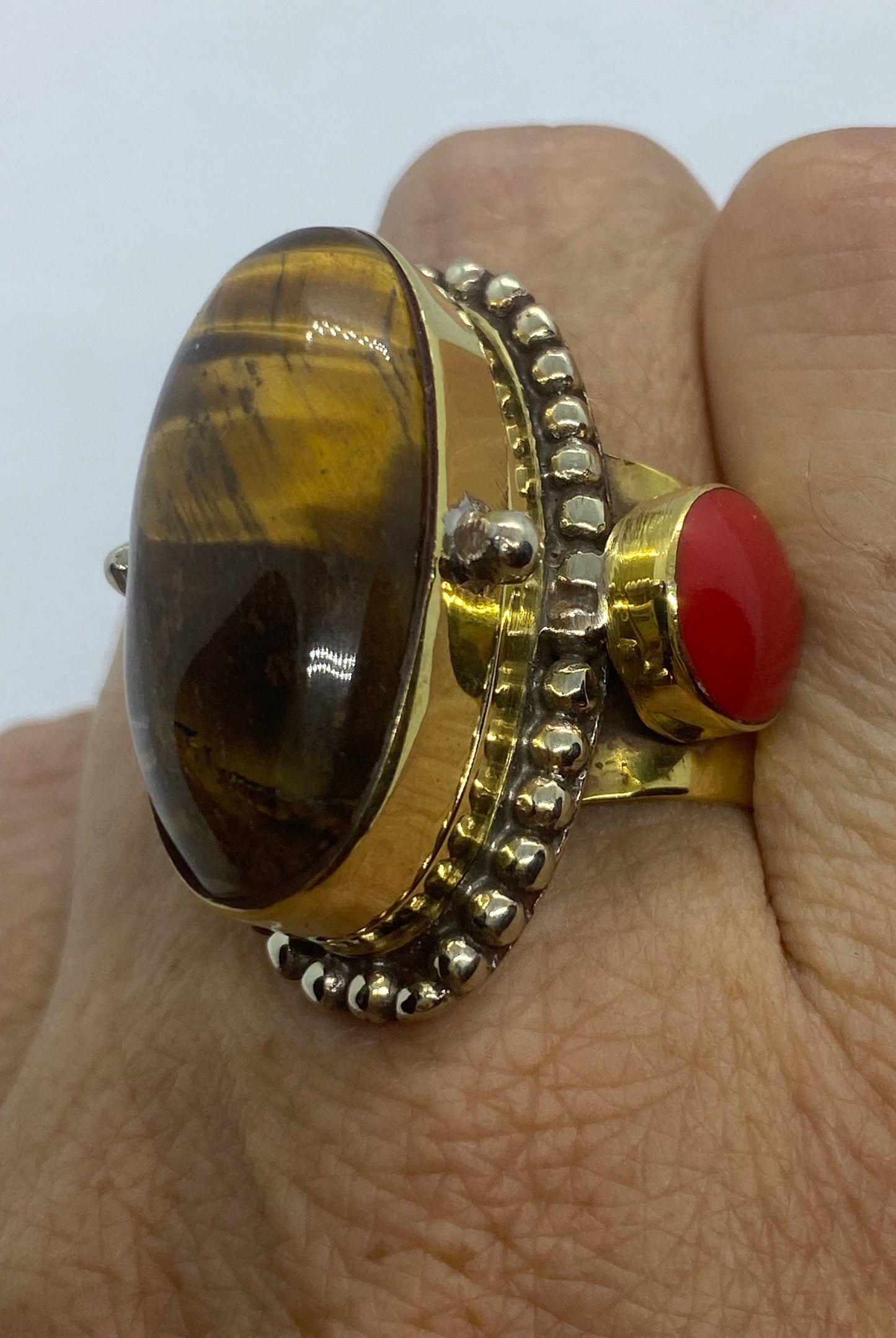 Vintage Poison Pillbox Ring Adjustable Bronze