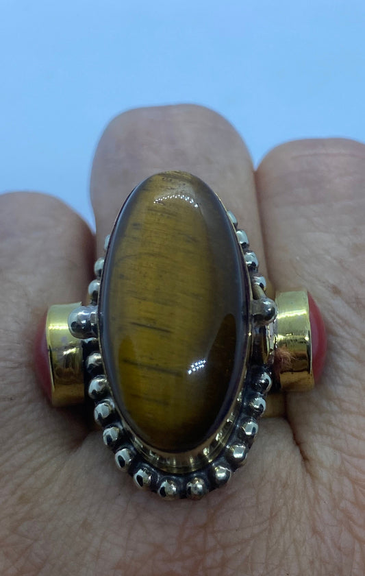Vintage Poison Pillbox Ring Adjustable Bronze