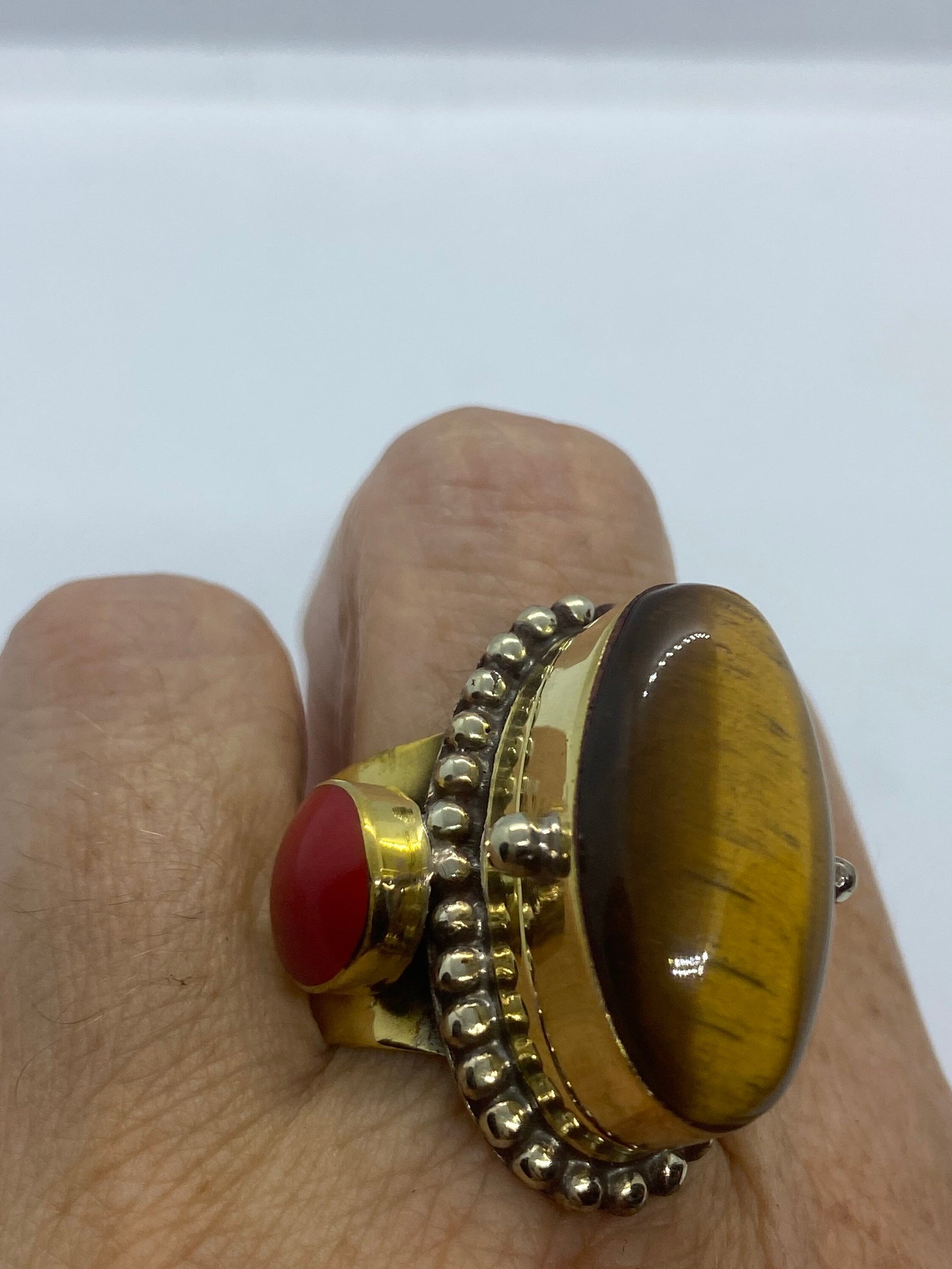 Vintage Poison Pillbox Ring Adjustable Bronze