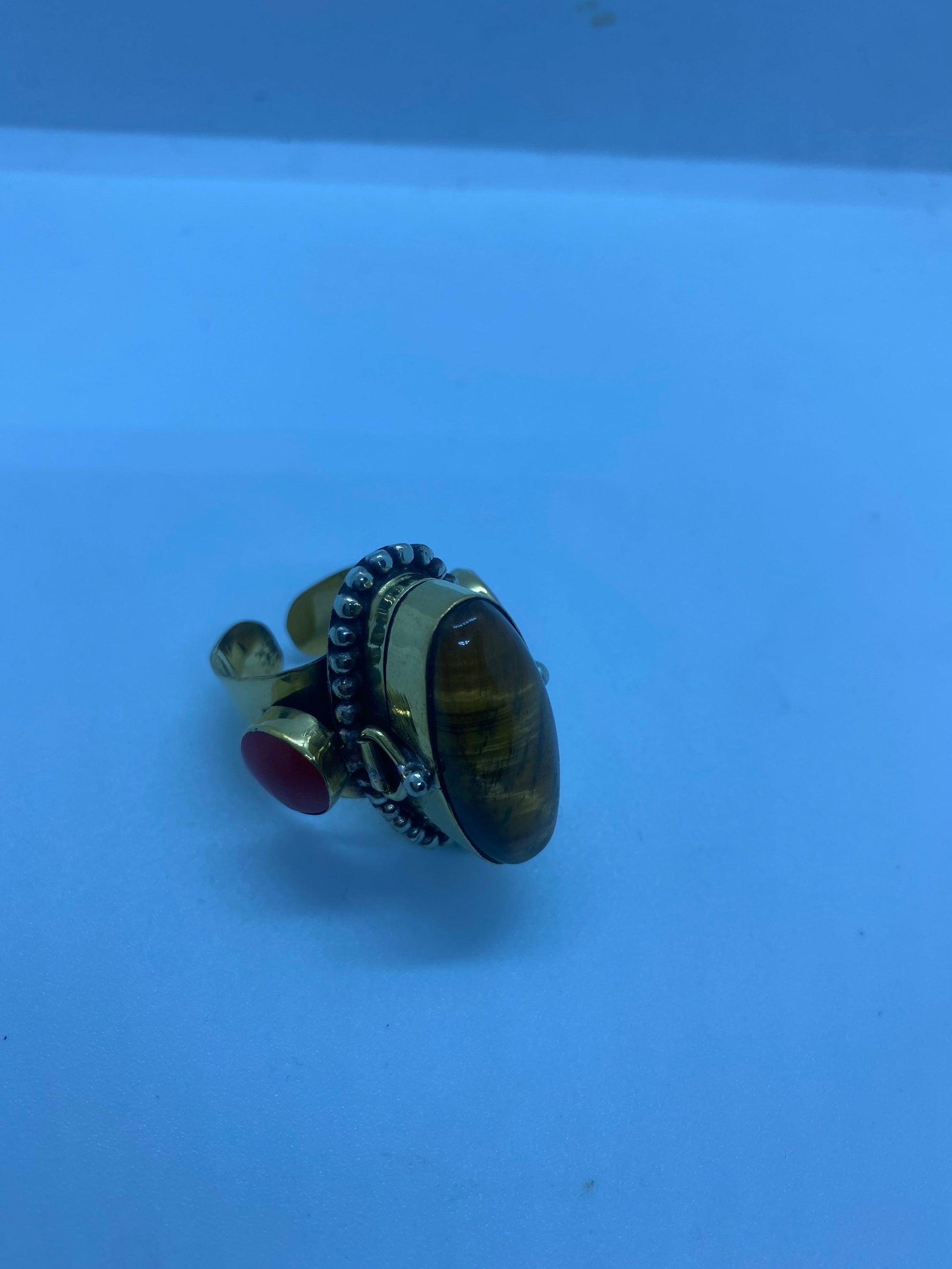 Vintage Poison Pillbox Ring Adjustable Bronze